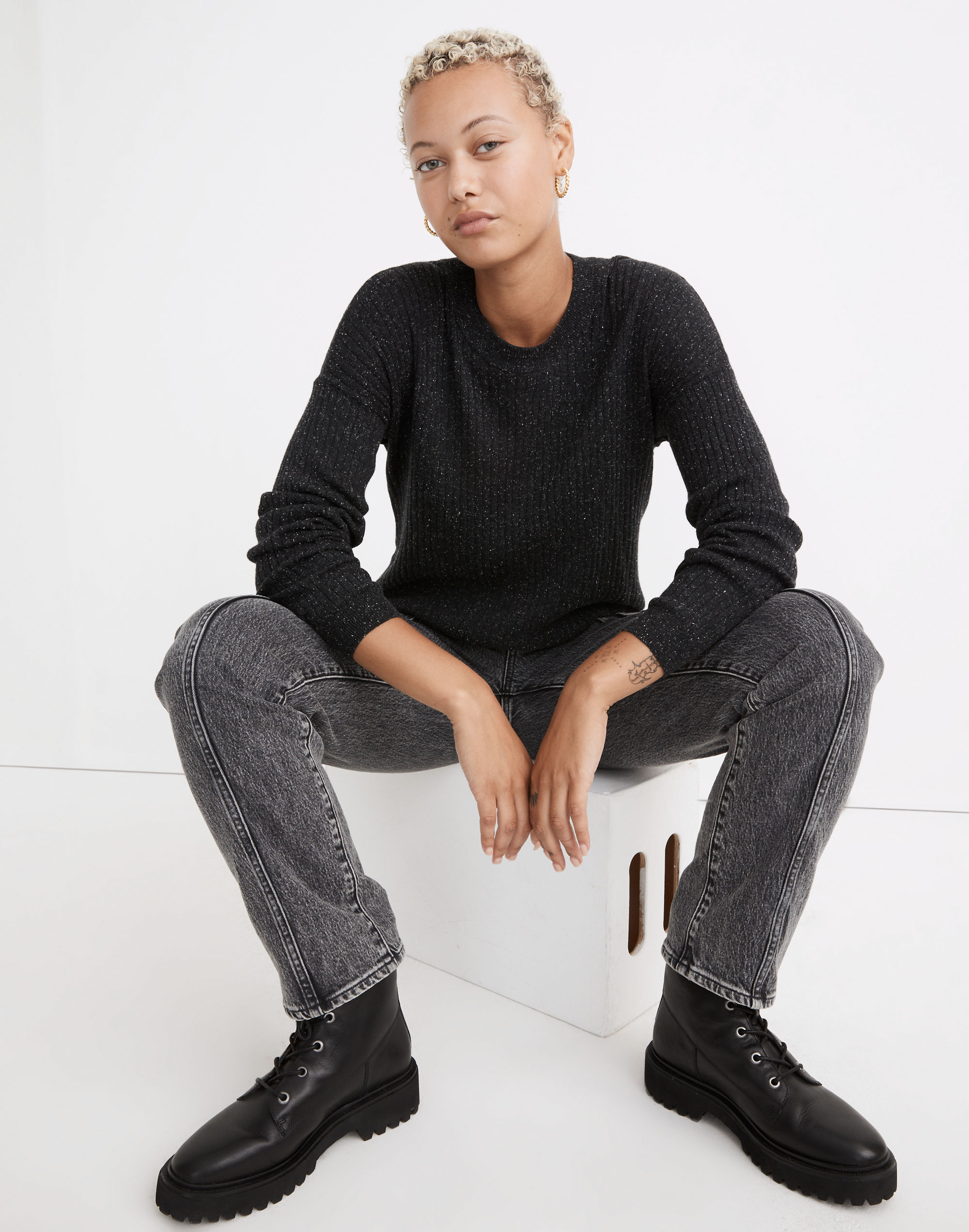 donegal lawson crop pullover sweater
