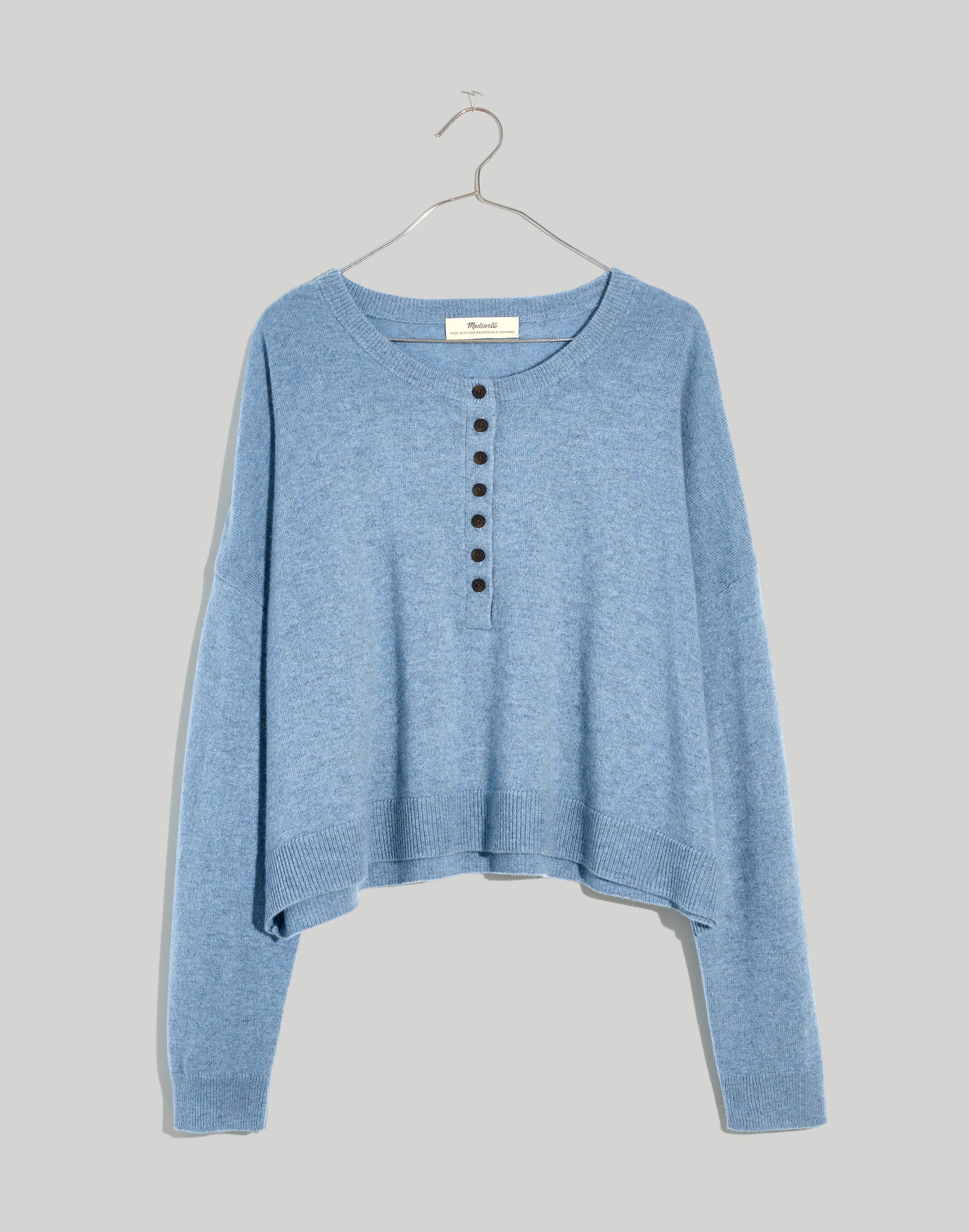 (Re)sponsible Cashmere Henley Pullover Sweater