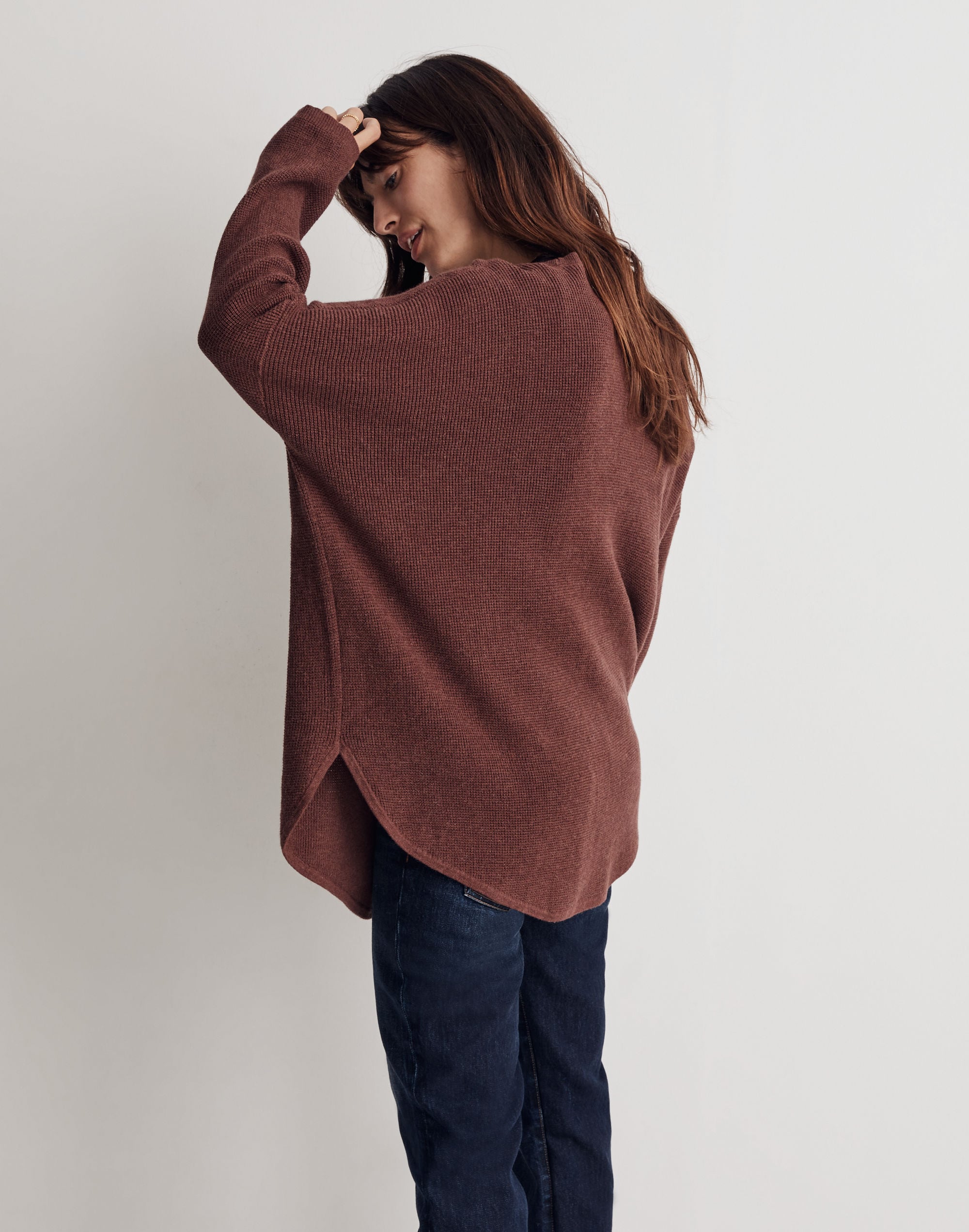 Waffle-Stitch Cardigan Sweater