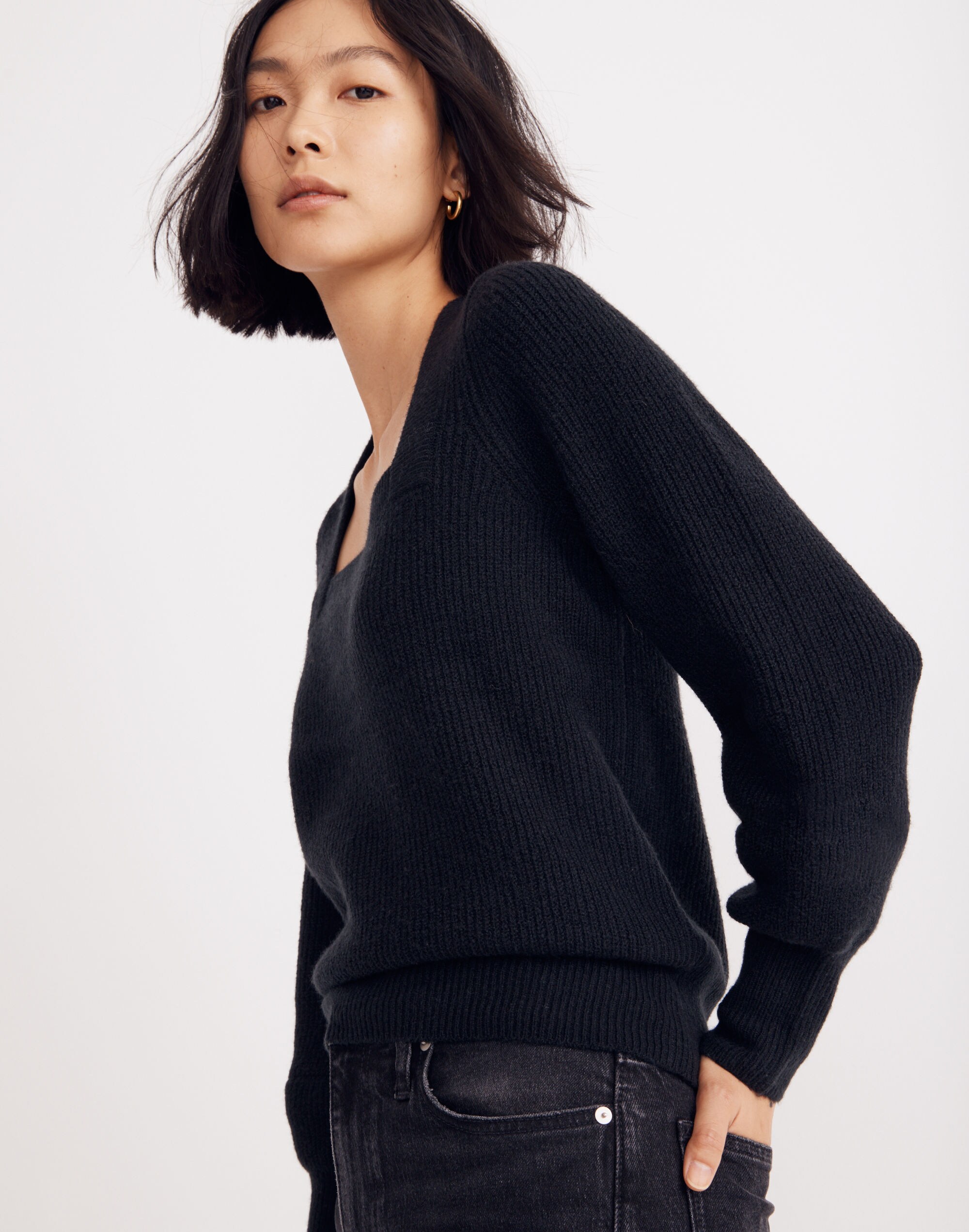 Melwood Square-Neck Pullover Sweater in Coziest Yarn