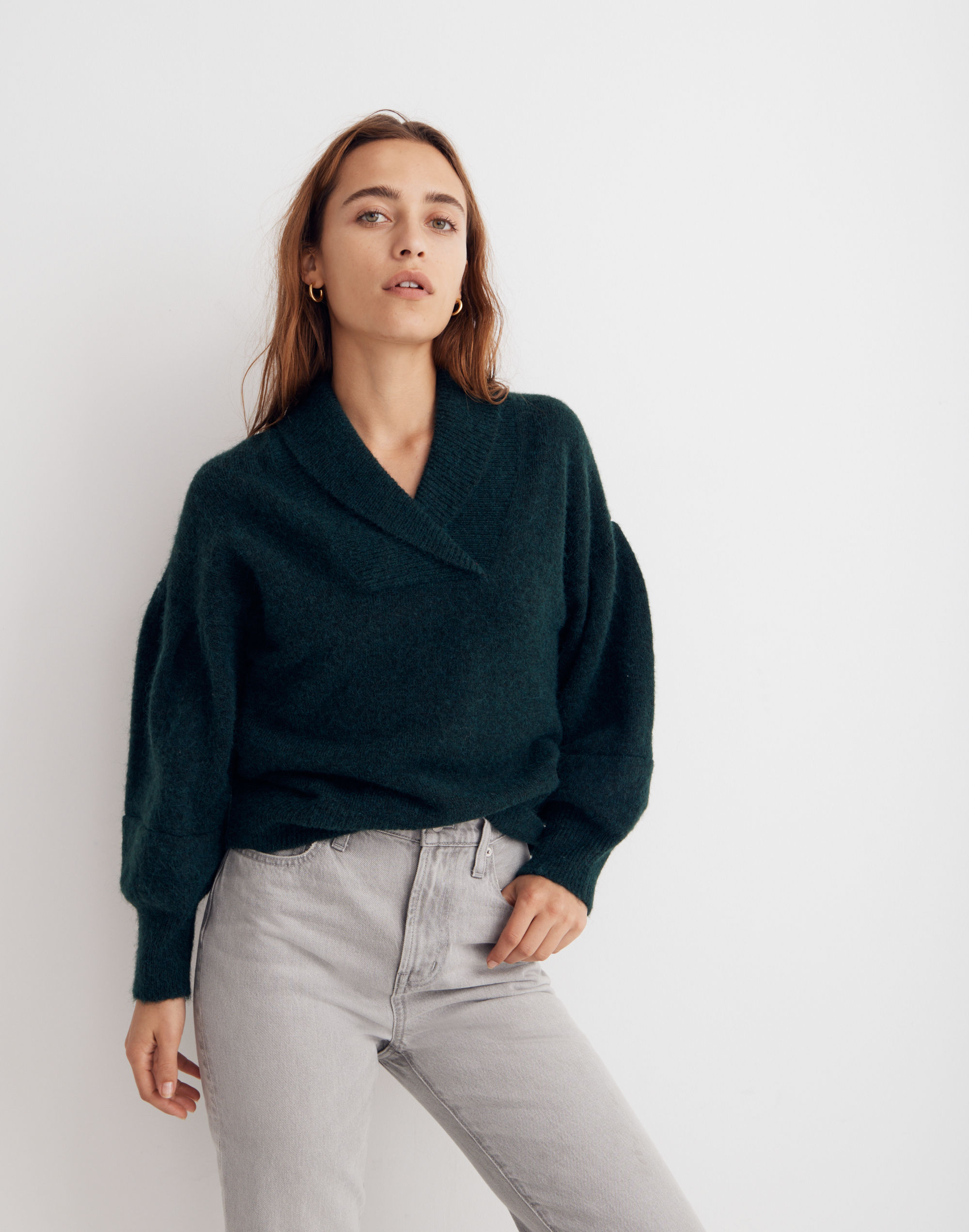 Vinson Shawl-Collar Pullover Sweater