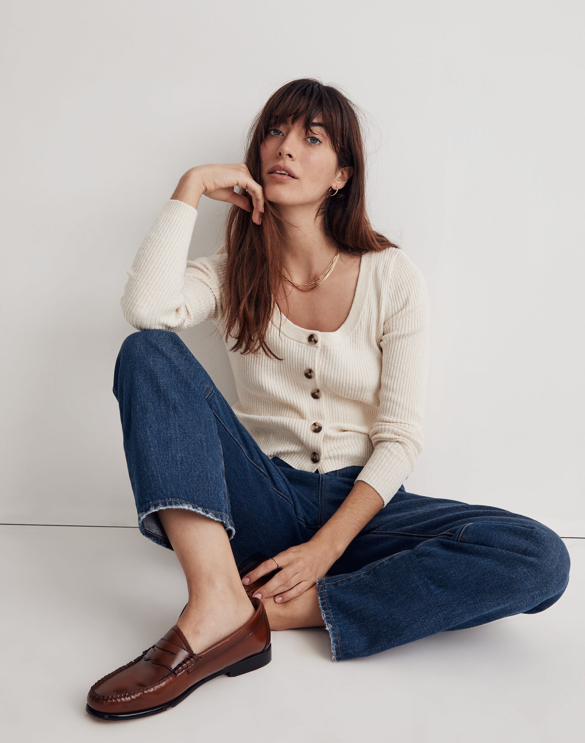 Scoopneck Cardigan Sweater