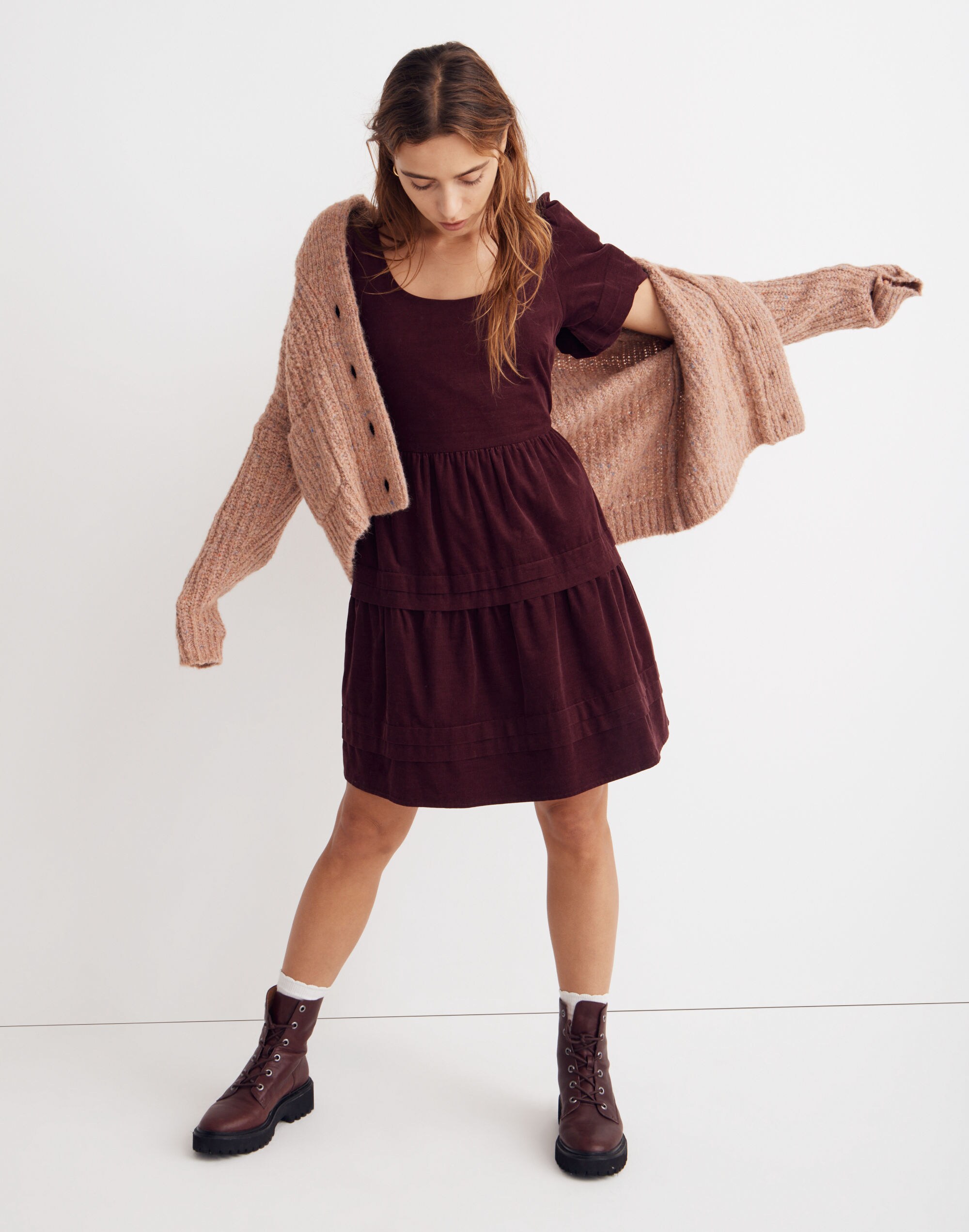 Space-Dye Shawl-Collar Cardigan Sweater