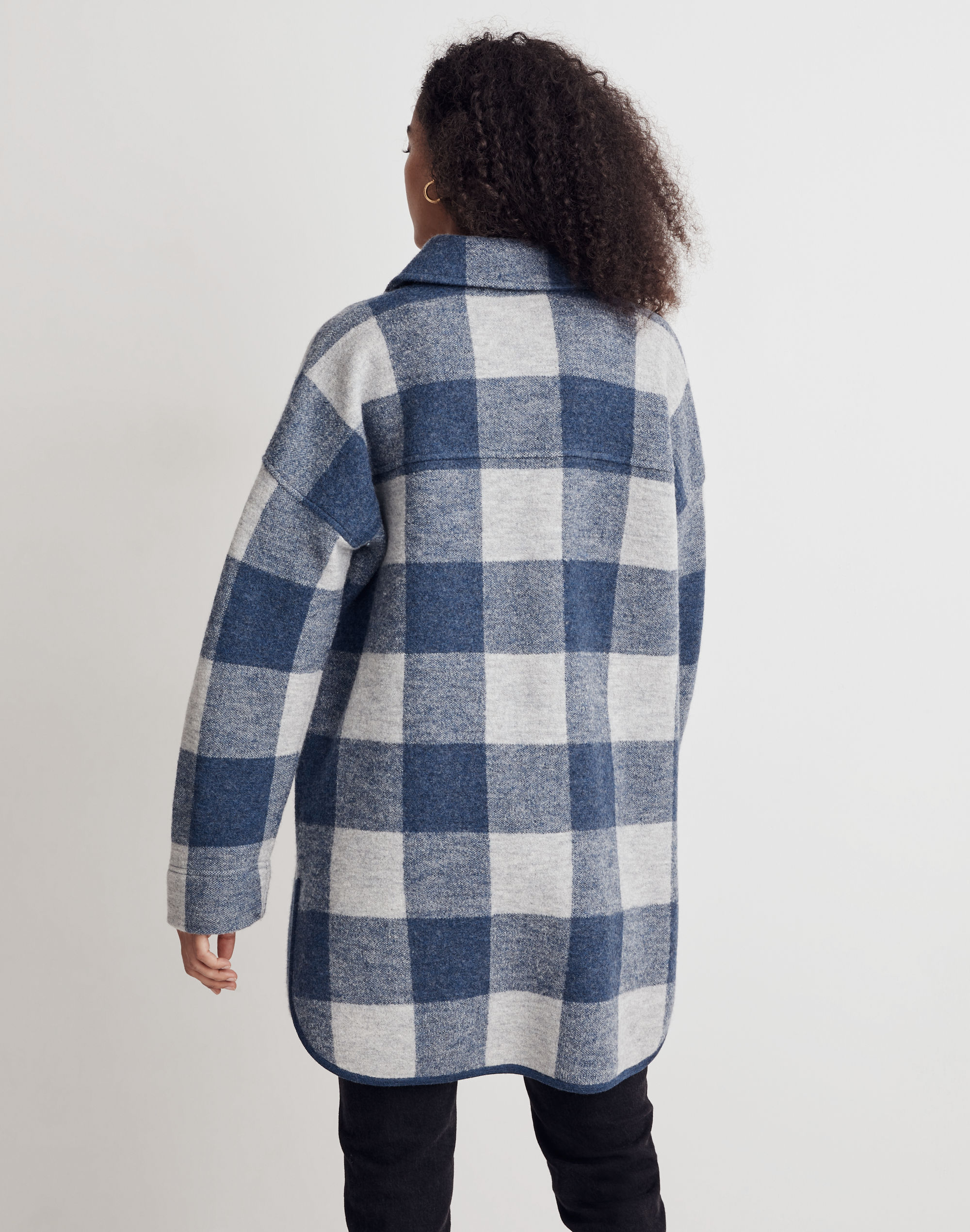 (Re)sponsible Boiled Wool Sweater Jacket in Buffalo Check