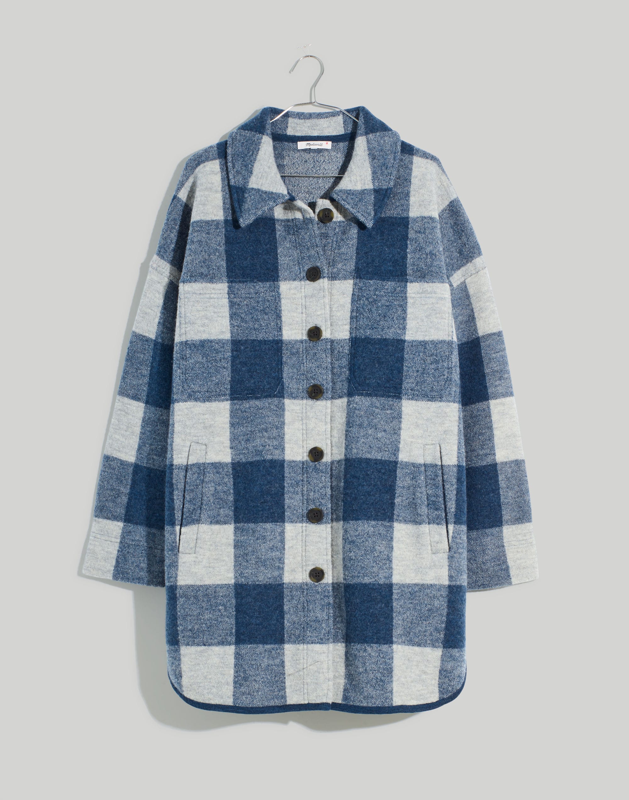 (Re)sponsible Boiled Wool Sweater Jacket in Buffalo Check