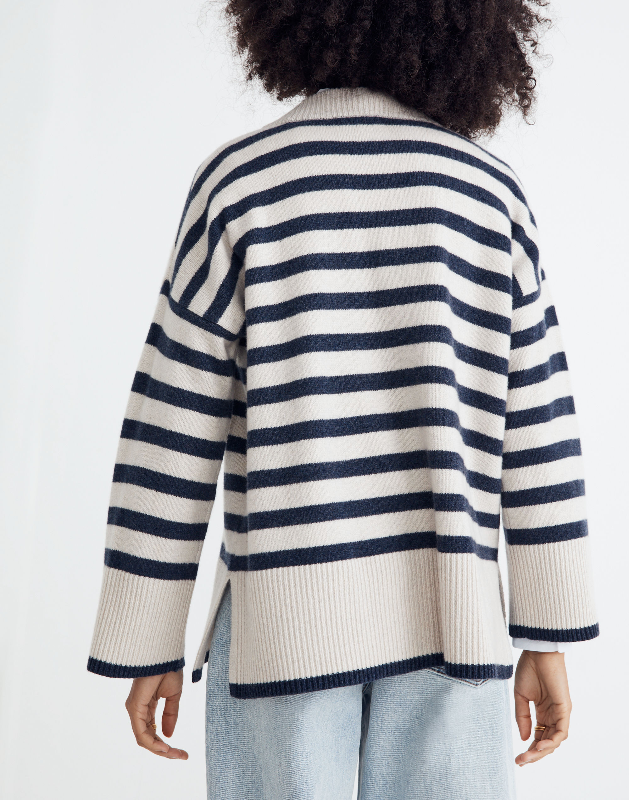 (Re)sourced Cashmere Sweater in Stripe