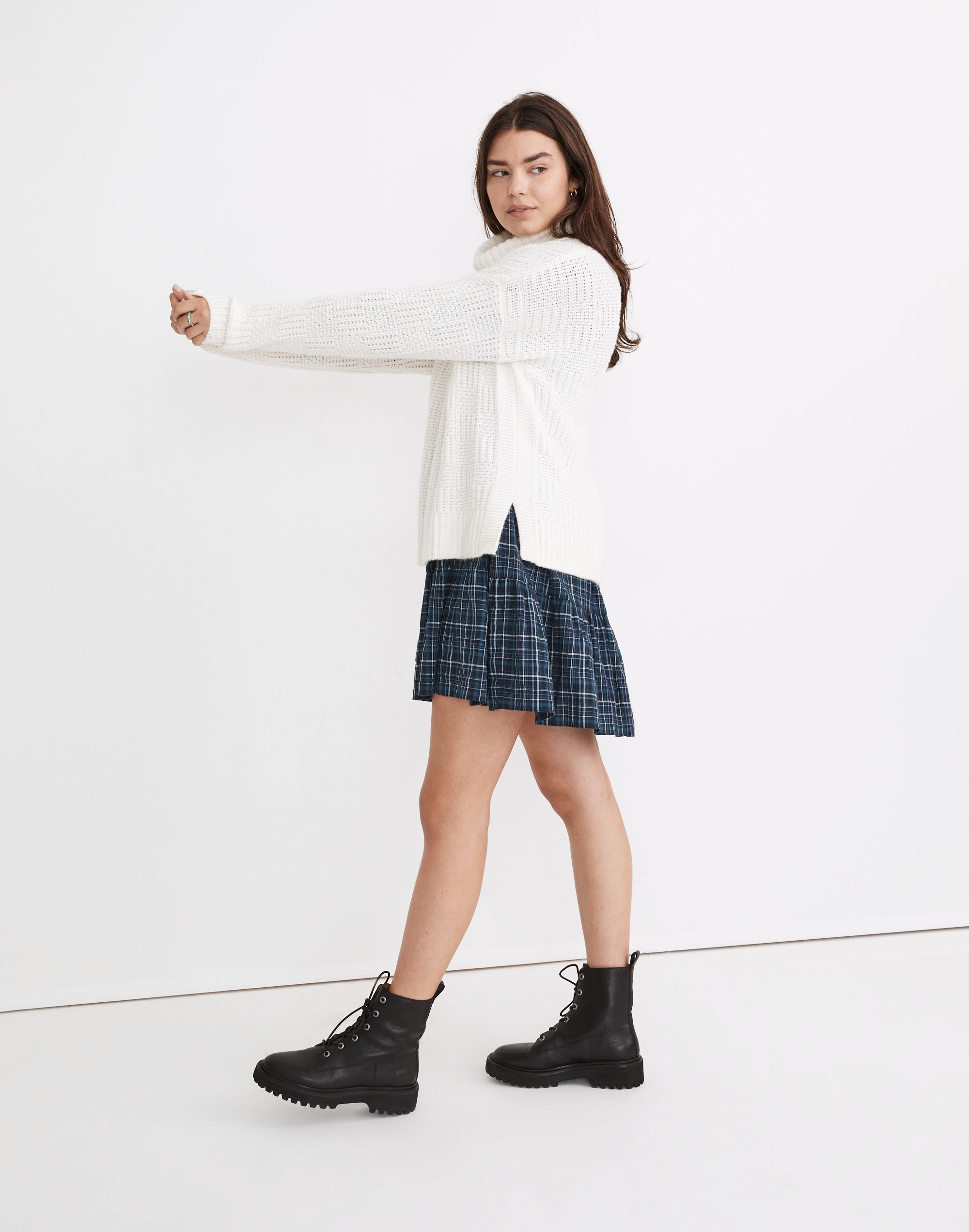 Checkered Turtleneck Sweater | Madewell