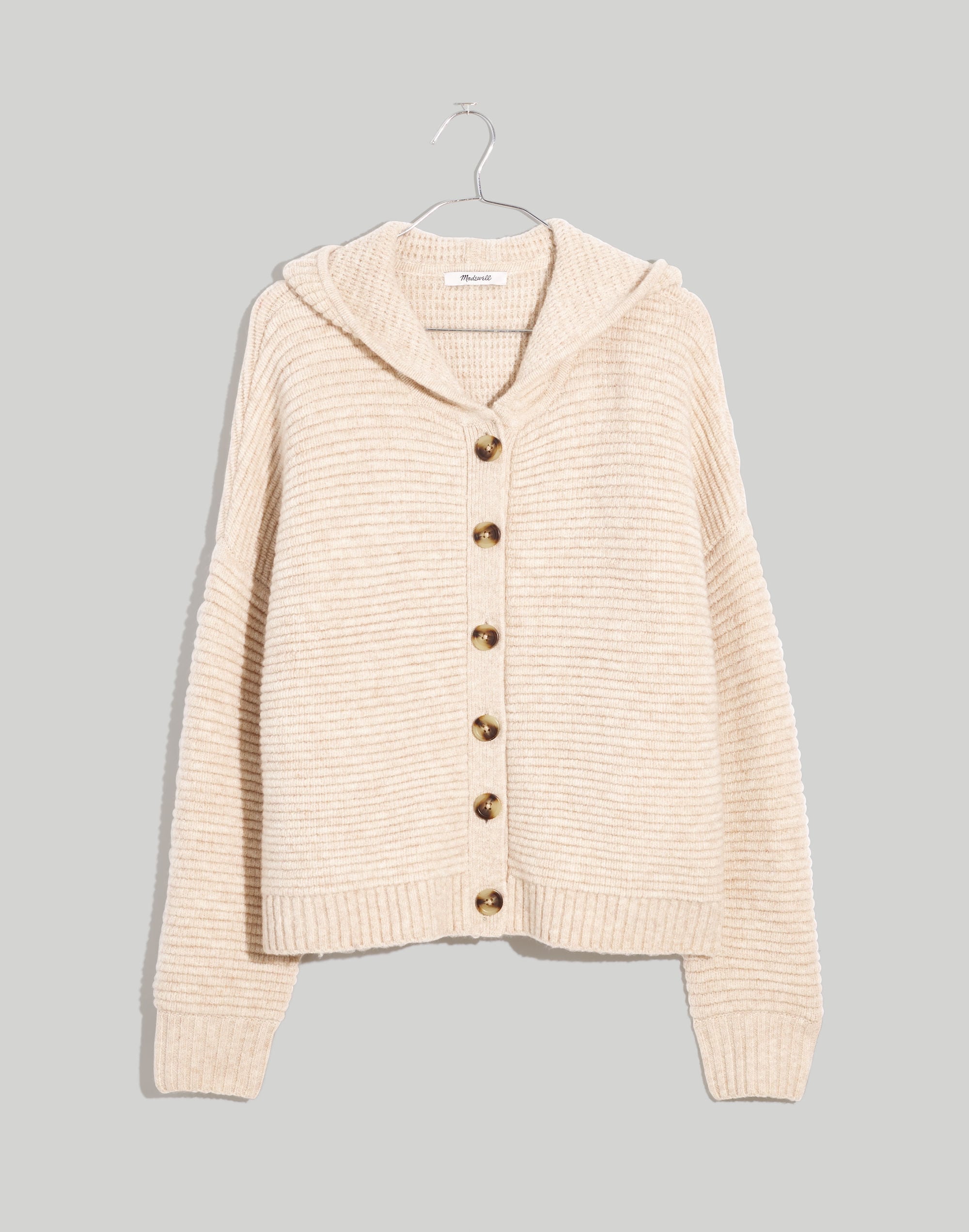 Hooded Crop Cardigan Sweater in Coziest Yarn