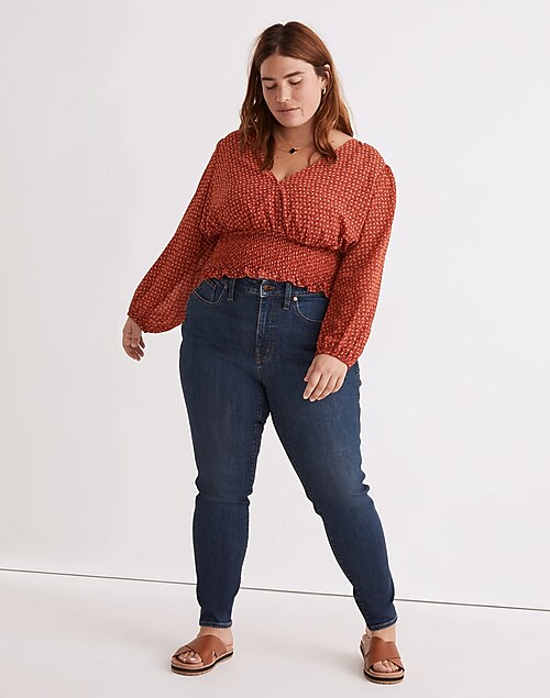 Plus Curvy High-Rise Skinny Jeans in Seville Wash