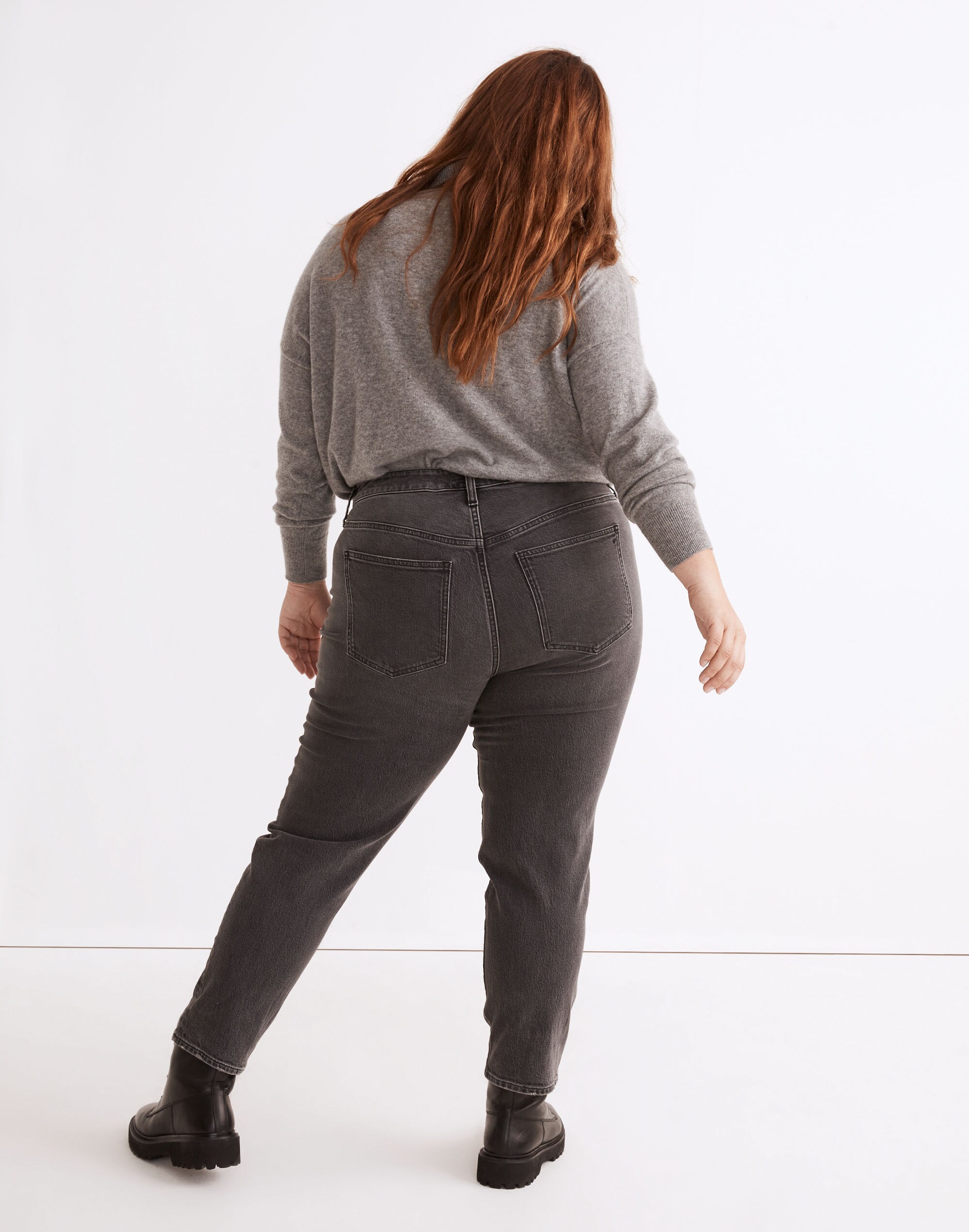 The Plus Perfect Vintage Jean in Bartlett Wash: Ripped Edition