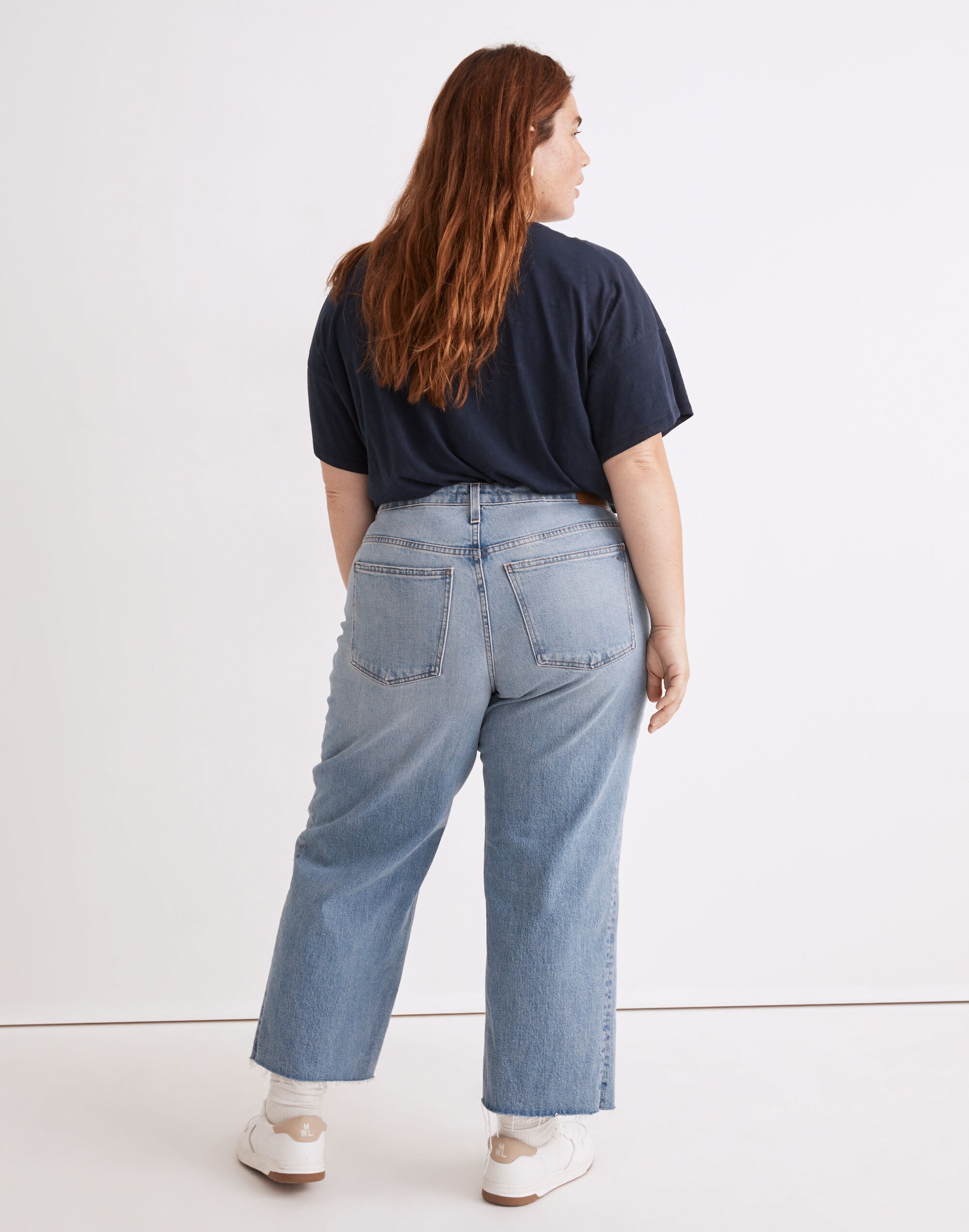 The Plus Perfect Vintage Wide-Leg Crop Jean in Catlin Wash