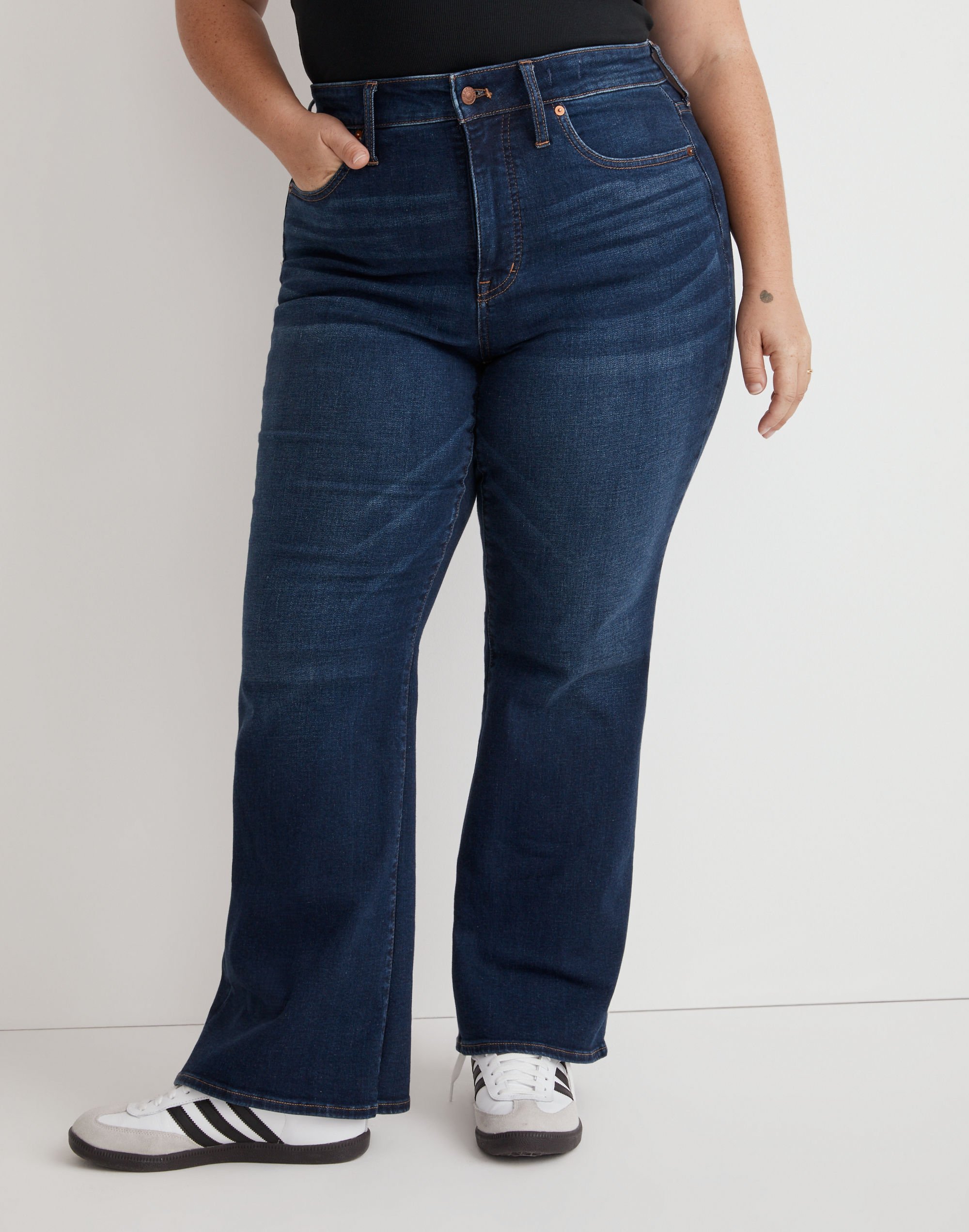 Plus Skinny Flare Jeans in Colleton Wash