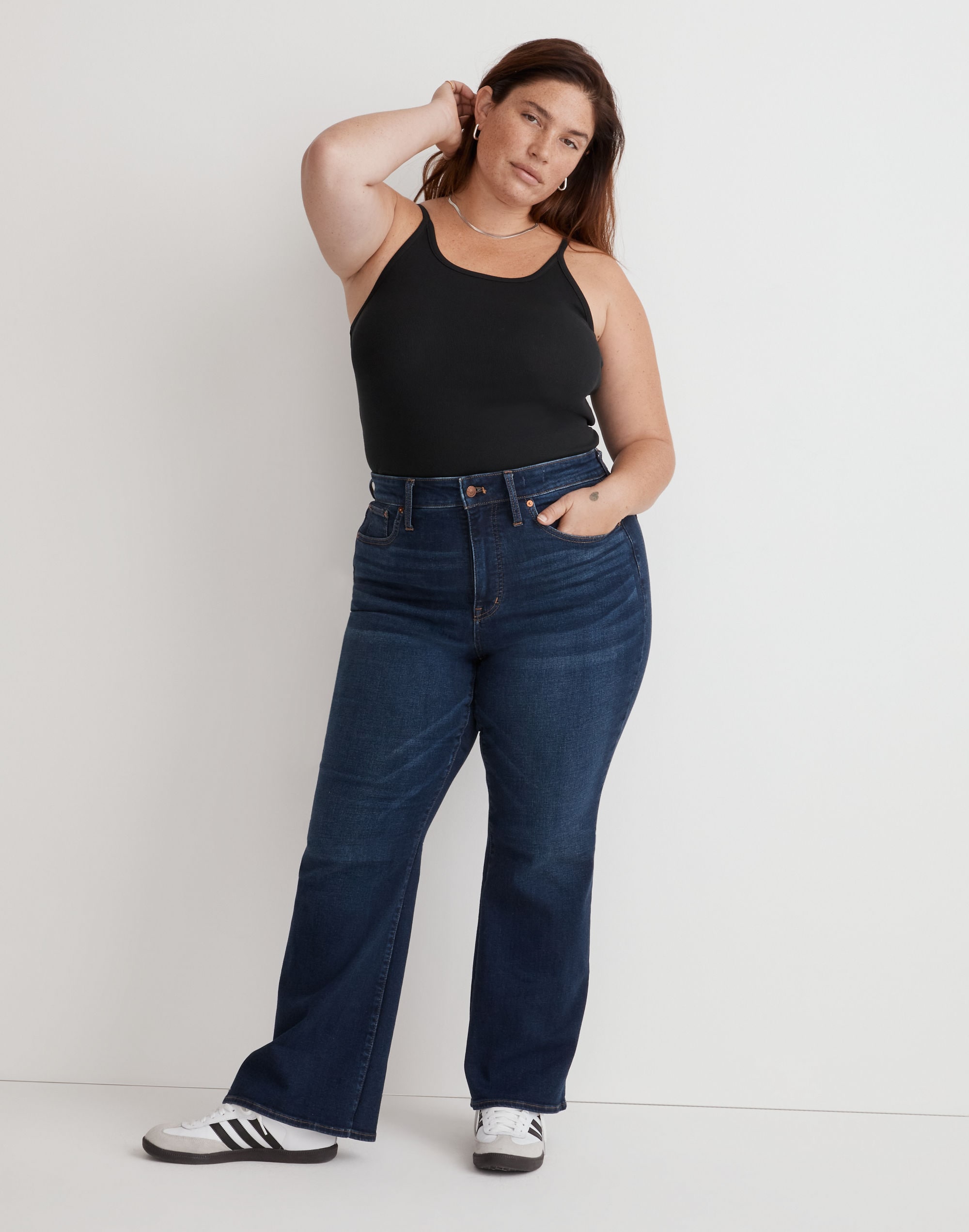 Plus Skinny Flare Jeans in Colleton Wash