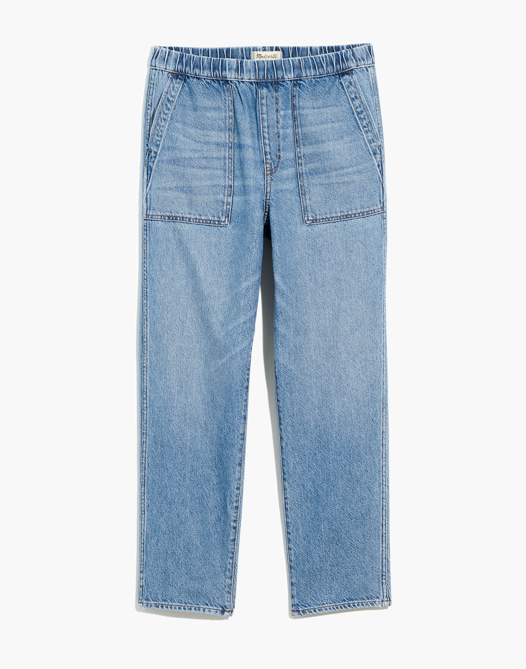 Plus Pull-On Relaxed Jeans in Beswick Wash