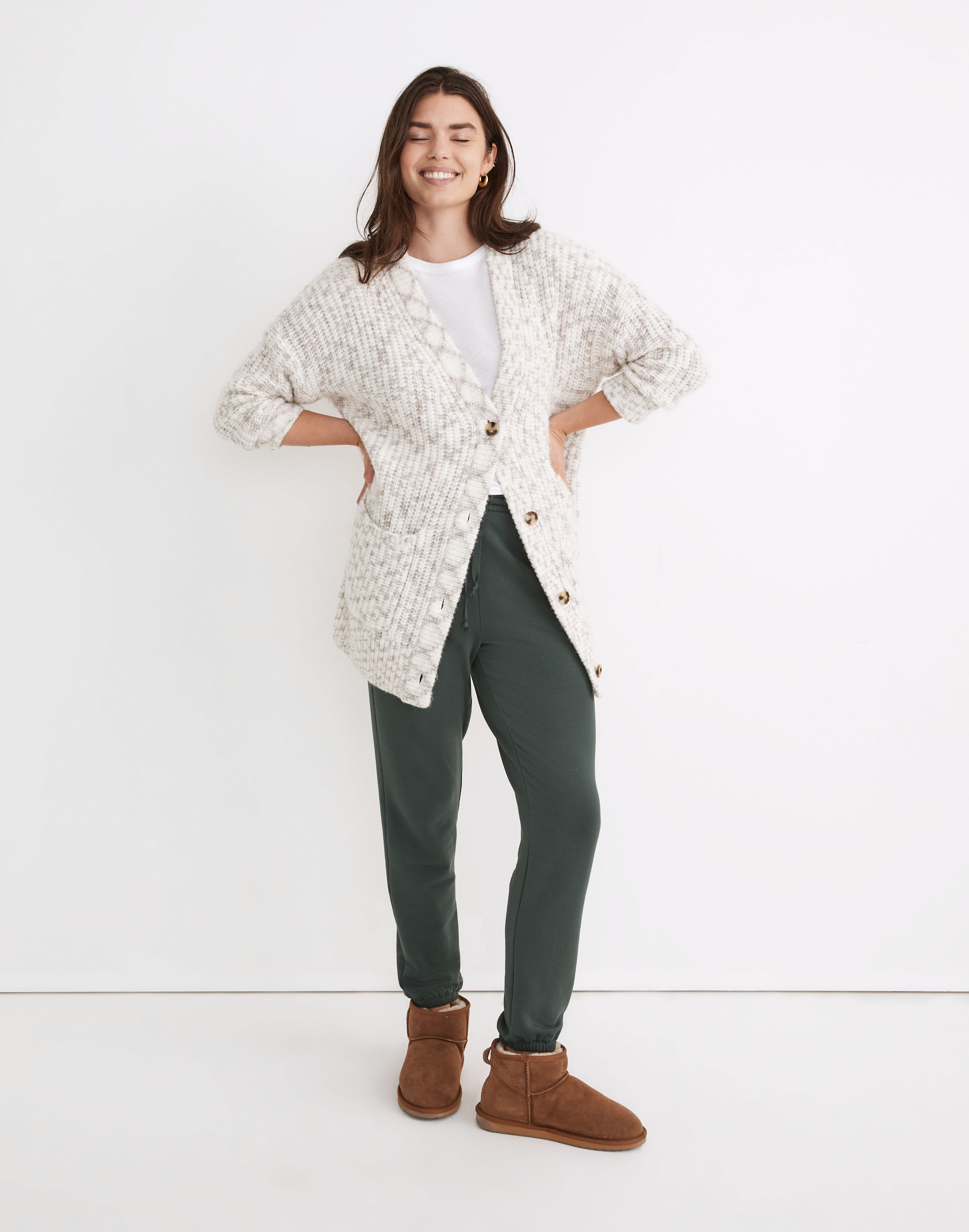 Space-Dye Cowen Cardigan Sweater