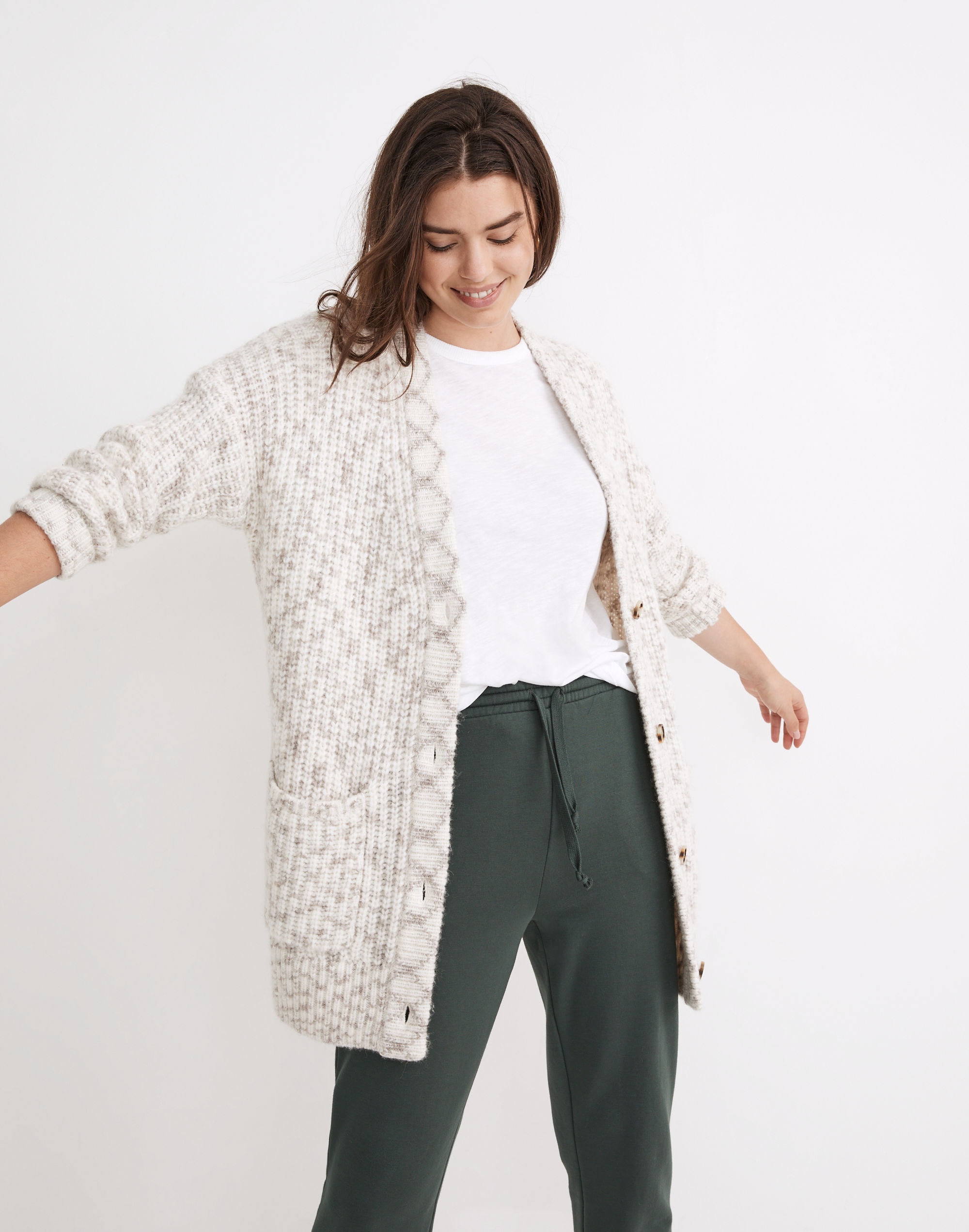 Space-Dye Cowen Cardigan Sweater