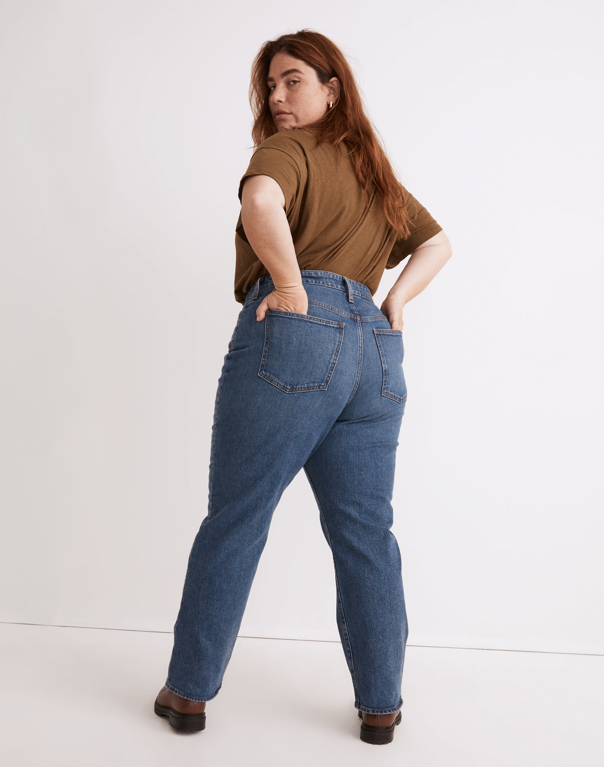 The Plus Curvy Perfect Vintage Straight Jean in Mayfield Wash