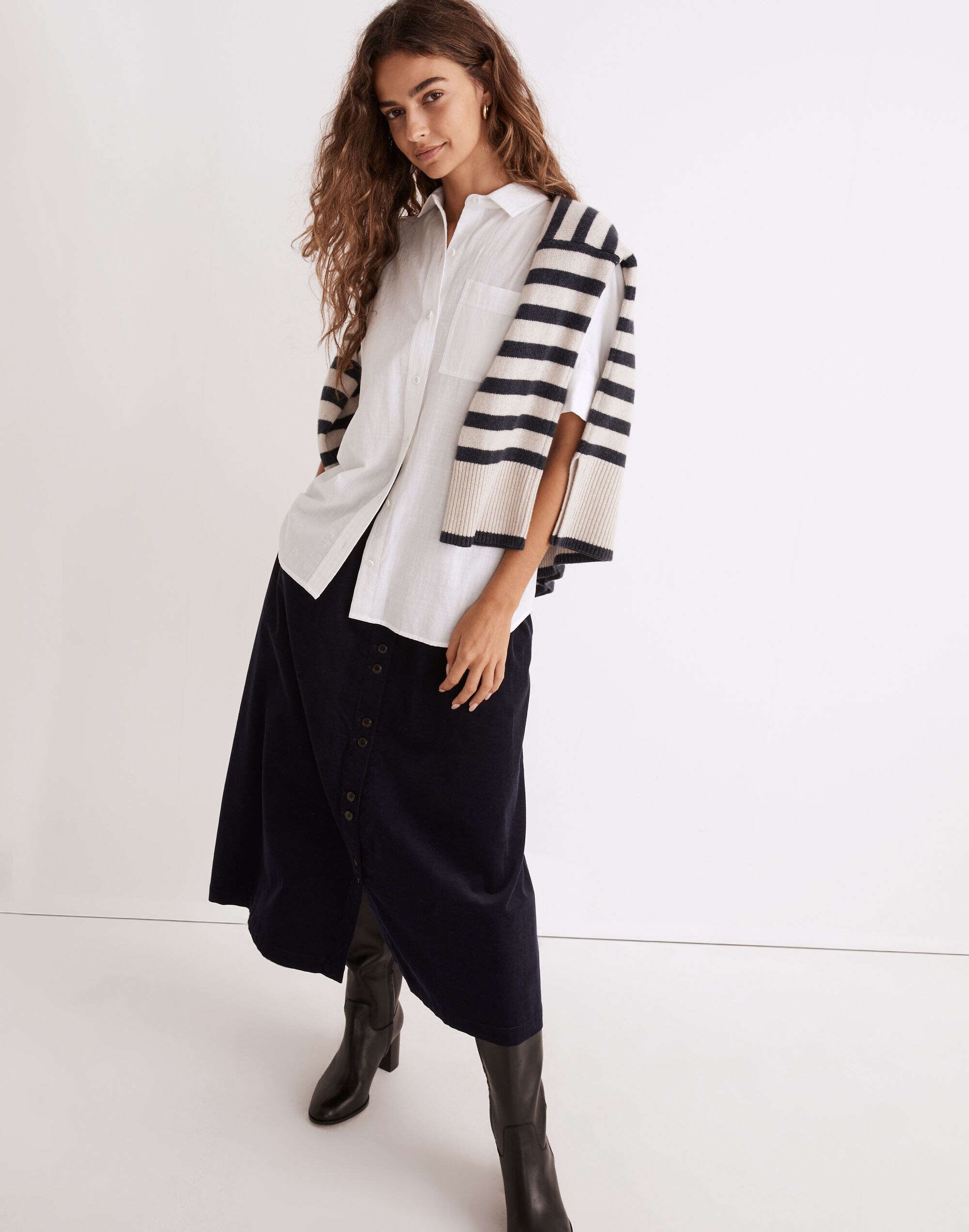 Dolman Button-Up Shirt