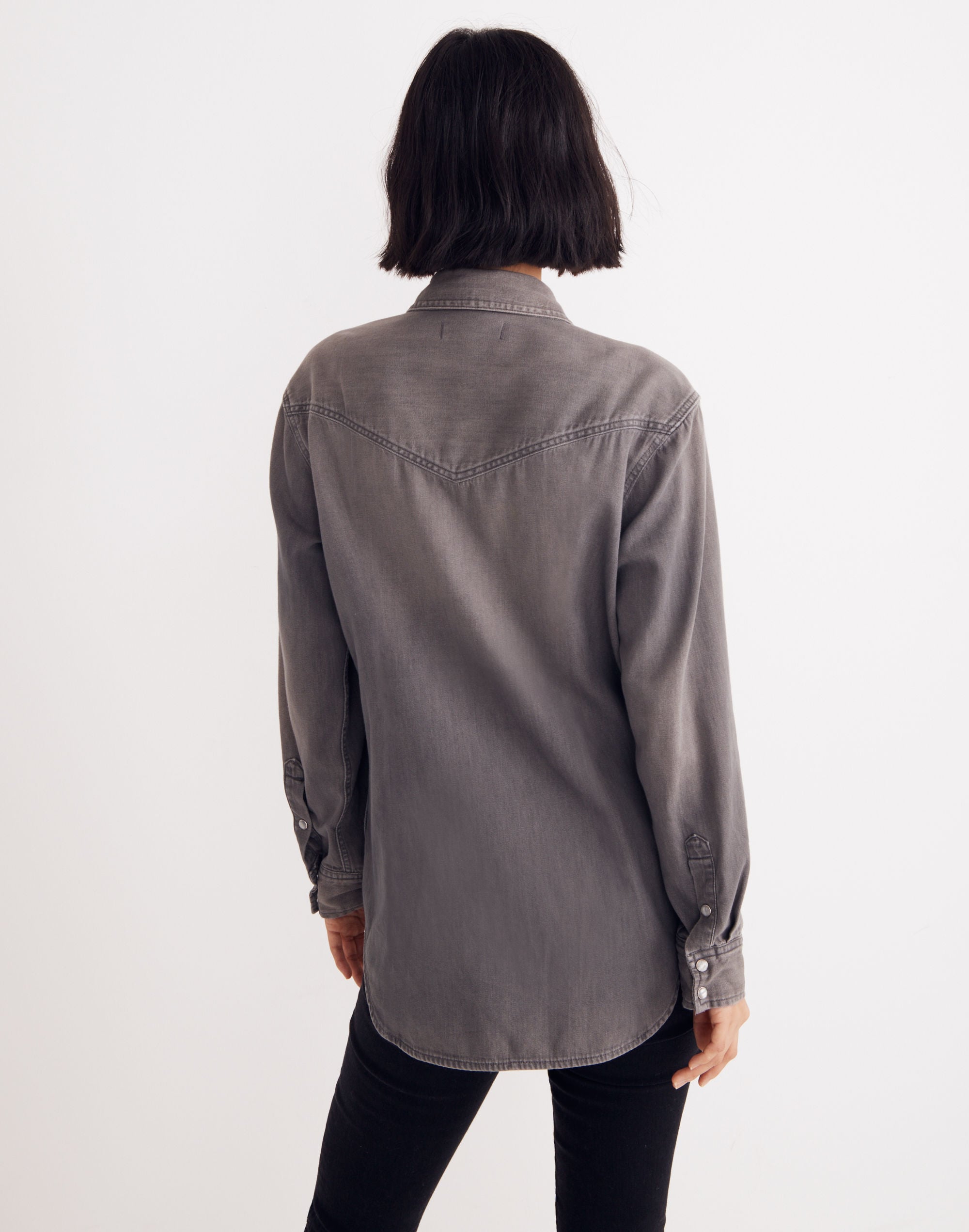 Denim Snap-Button Western Shirt in Patterson Wash