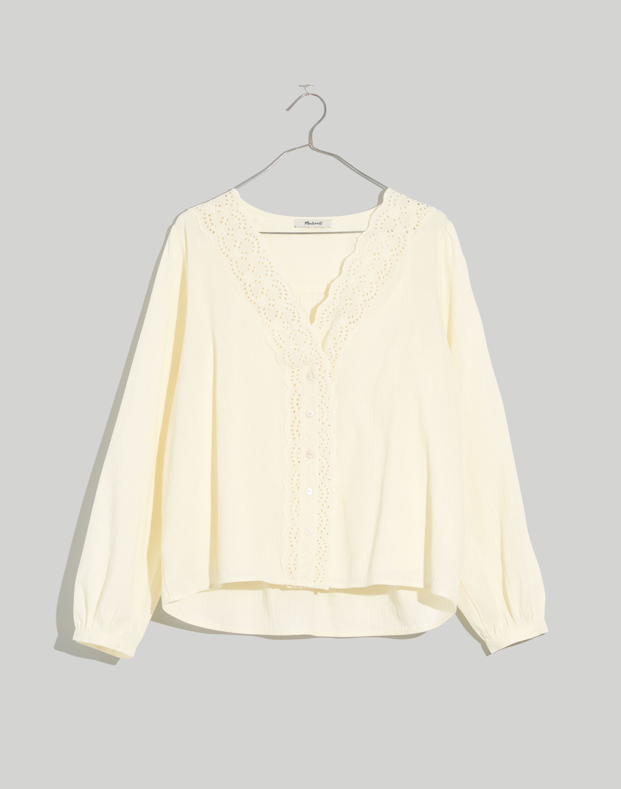 Eyelet-Trim Twin Set Top