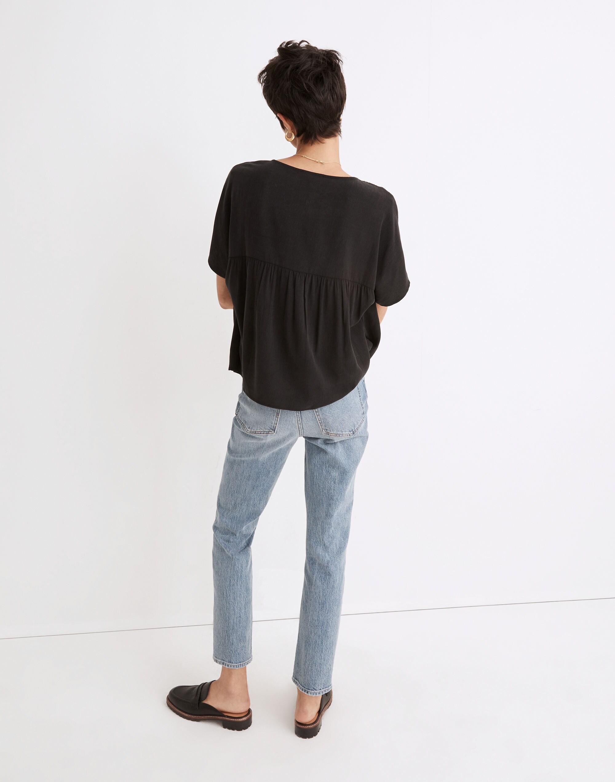 Lusterweave Pintuck Top