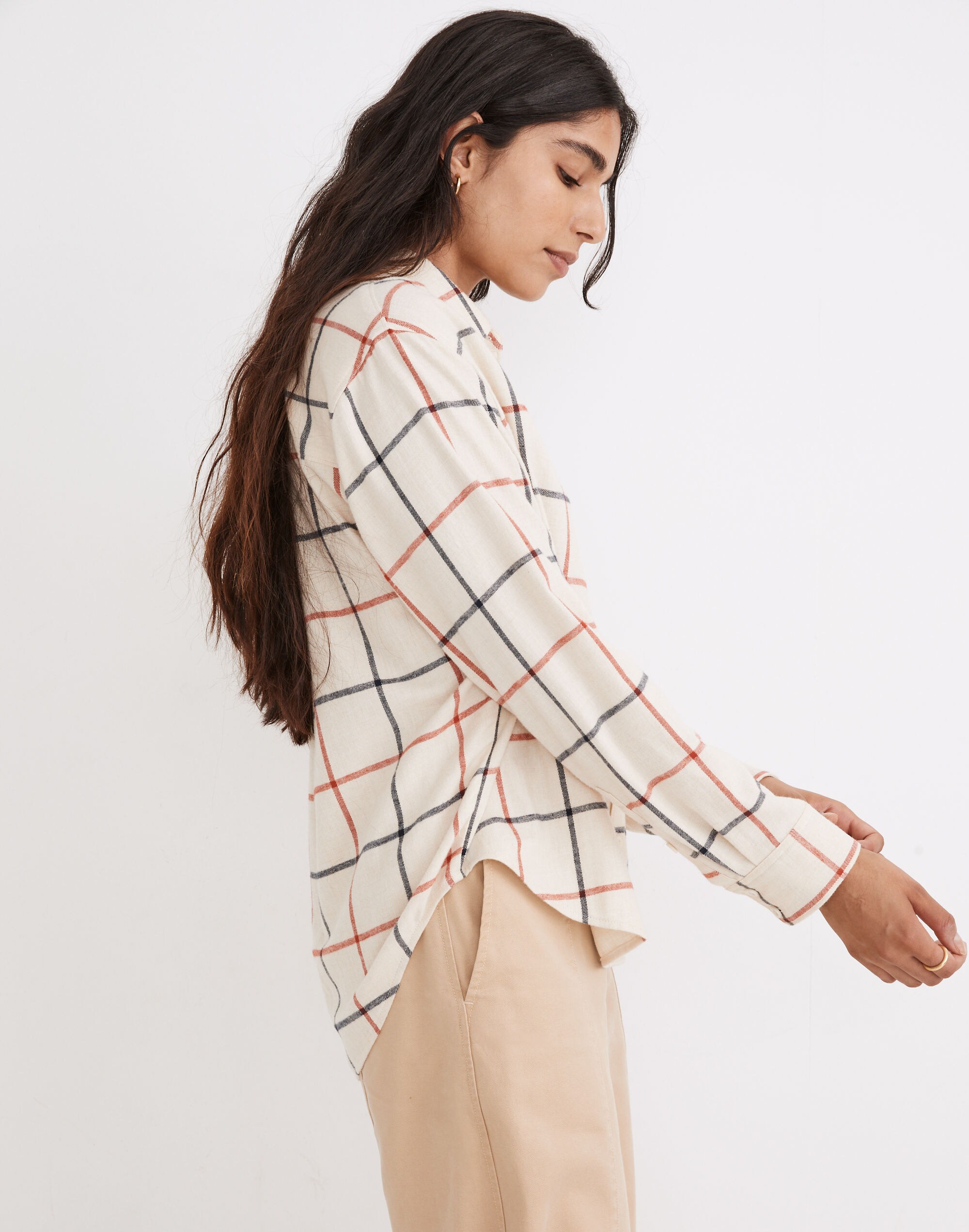 Flannel Kempton Button-Up Shirt in Windowpane