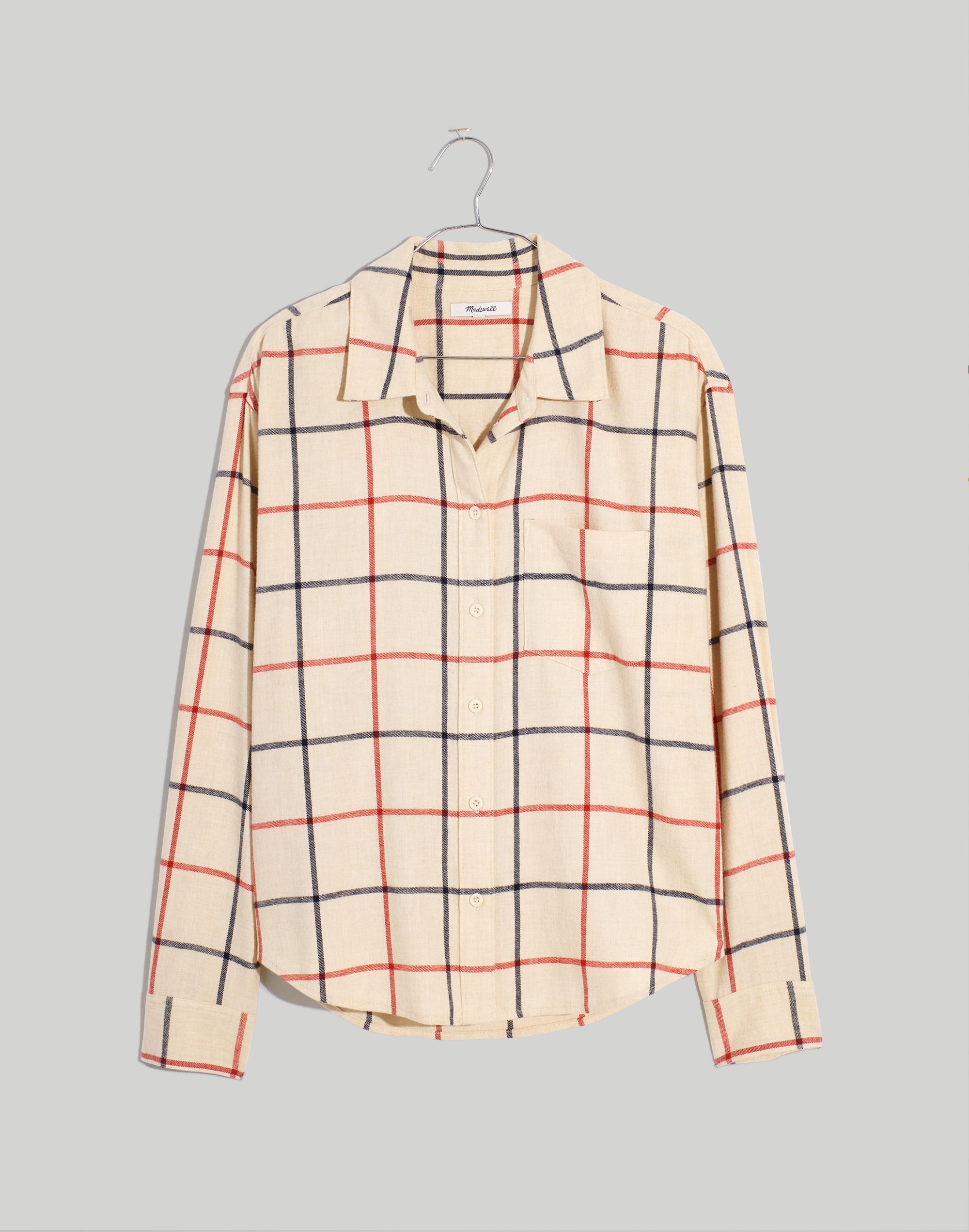 Flannel Kempton Button-Up Shirt in Windowpane