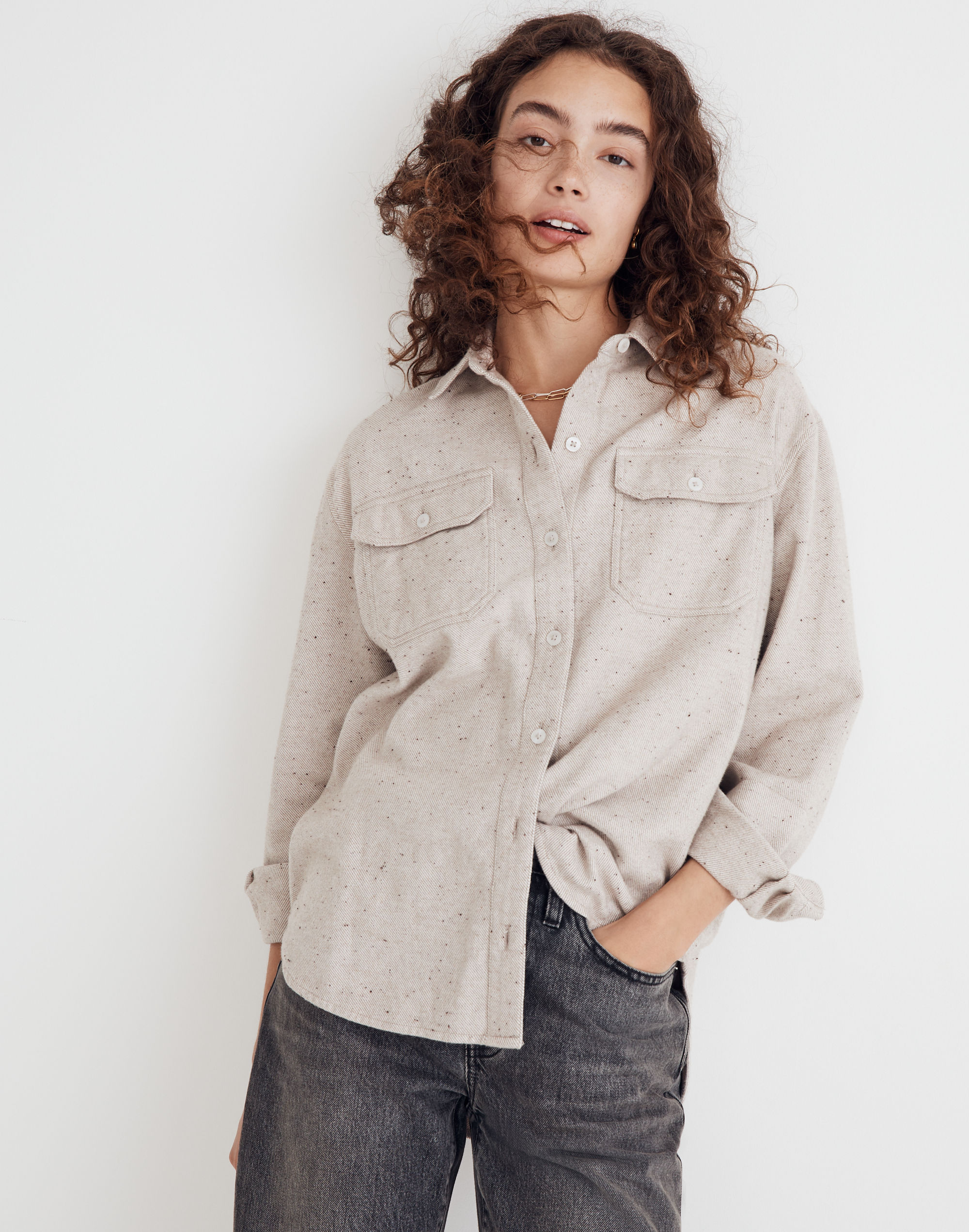 Donegal Flannel Kentwood Oversized Shirt-Jacket