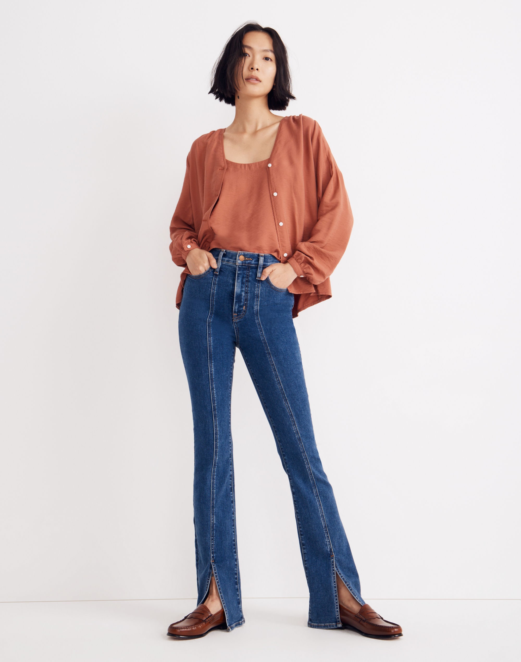 Drapeweave V-Neck Shirt