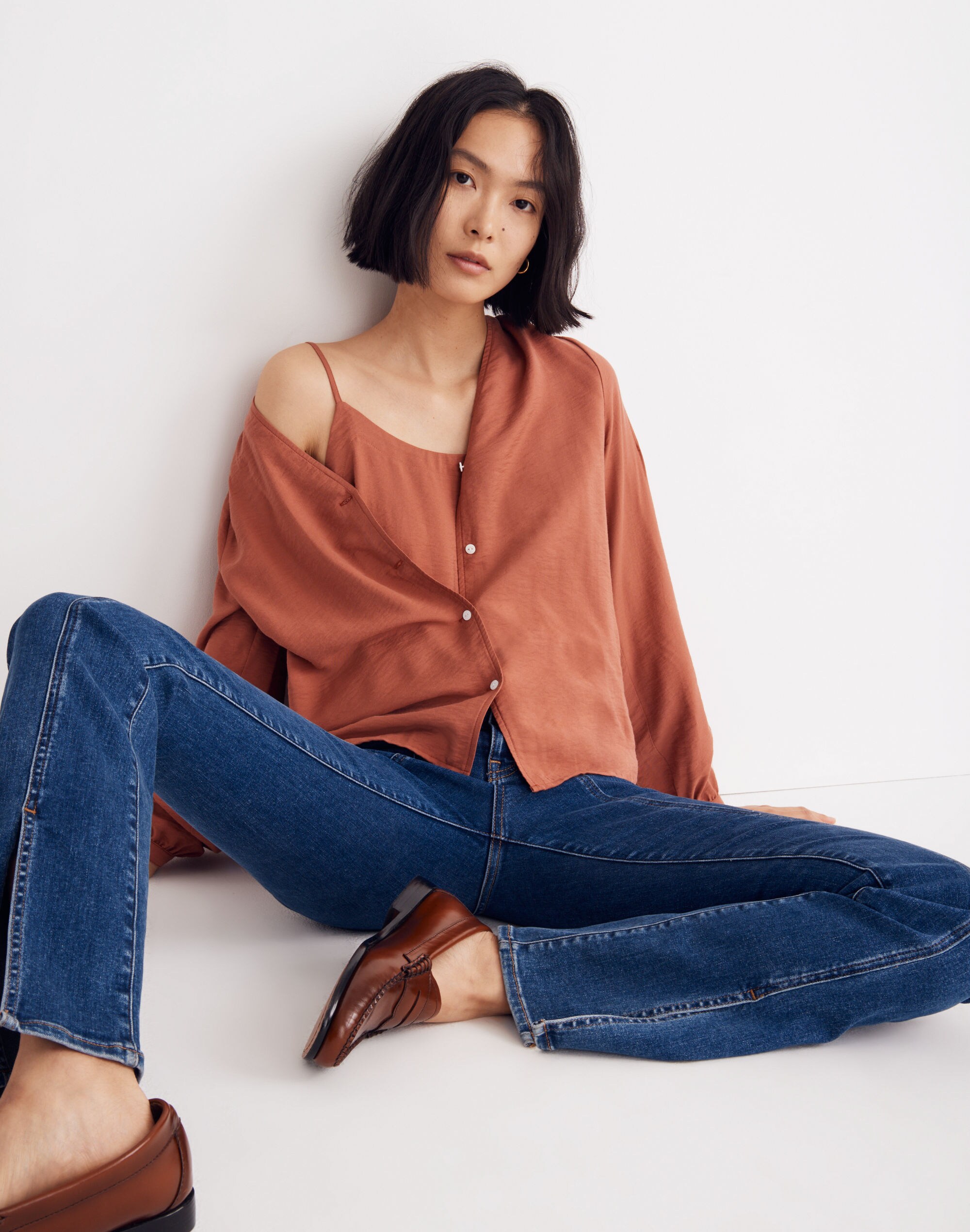 Drapeweave V-Neck Shirt