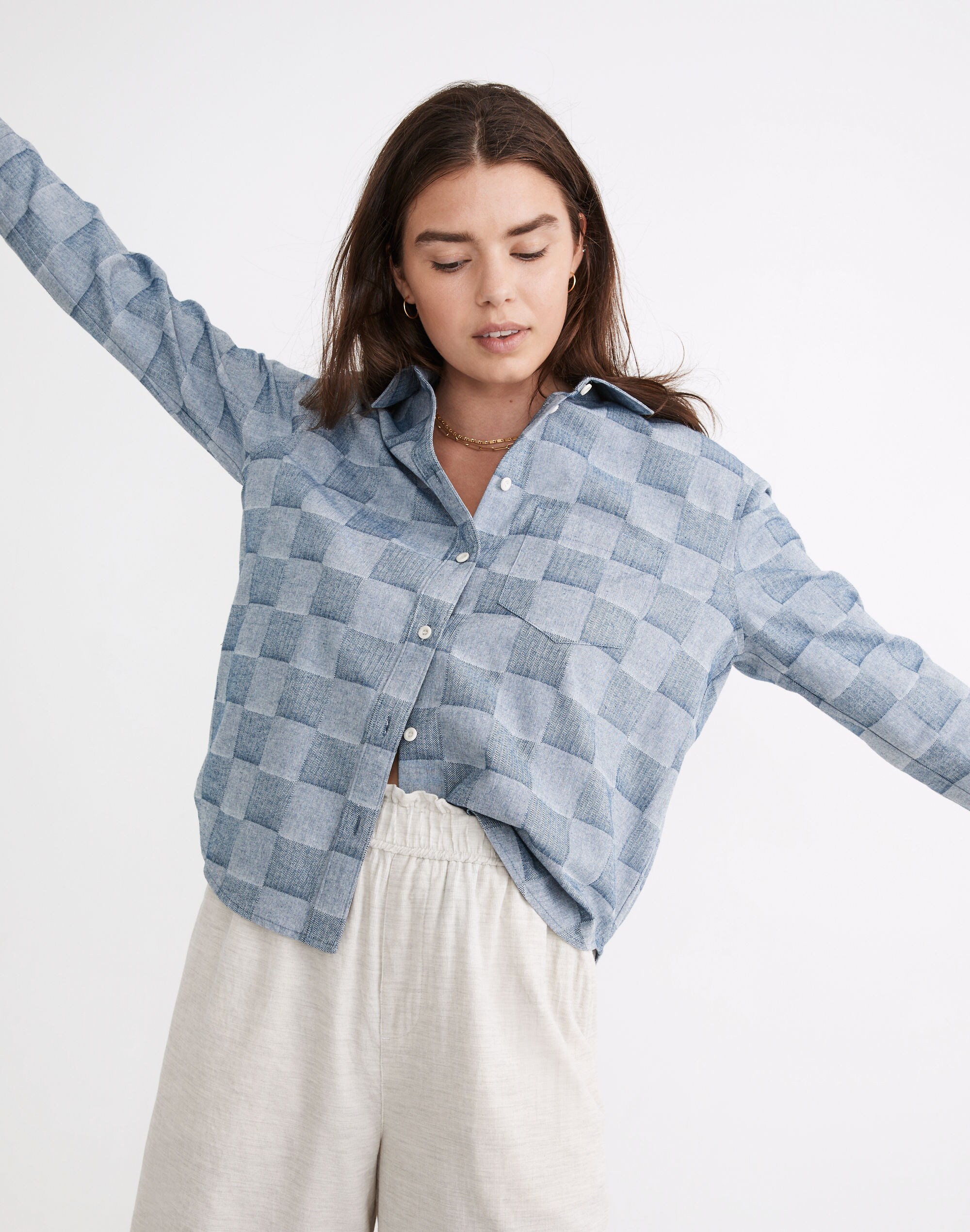 Flannel Kempton Button-Up Shirt in Check