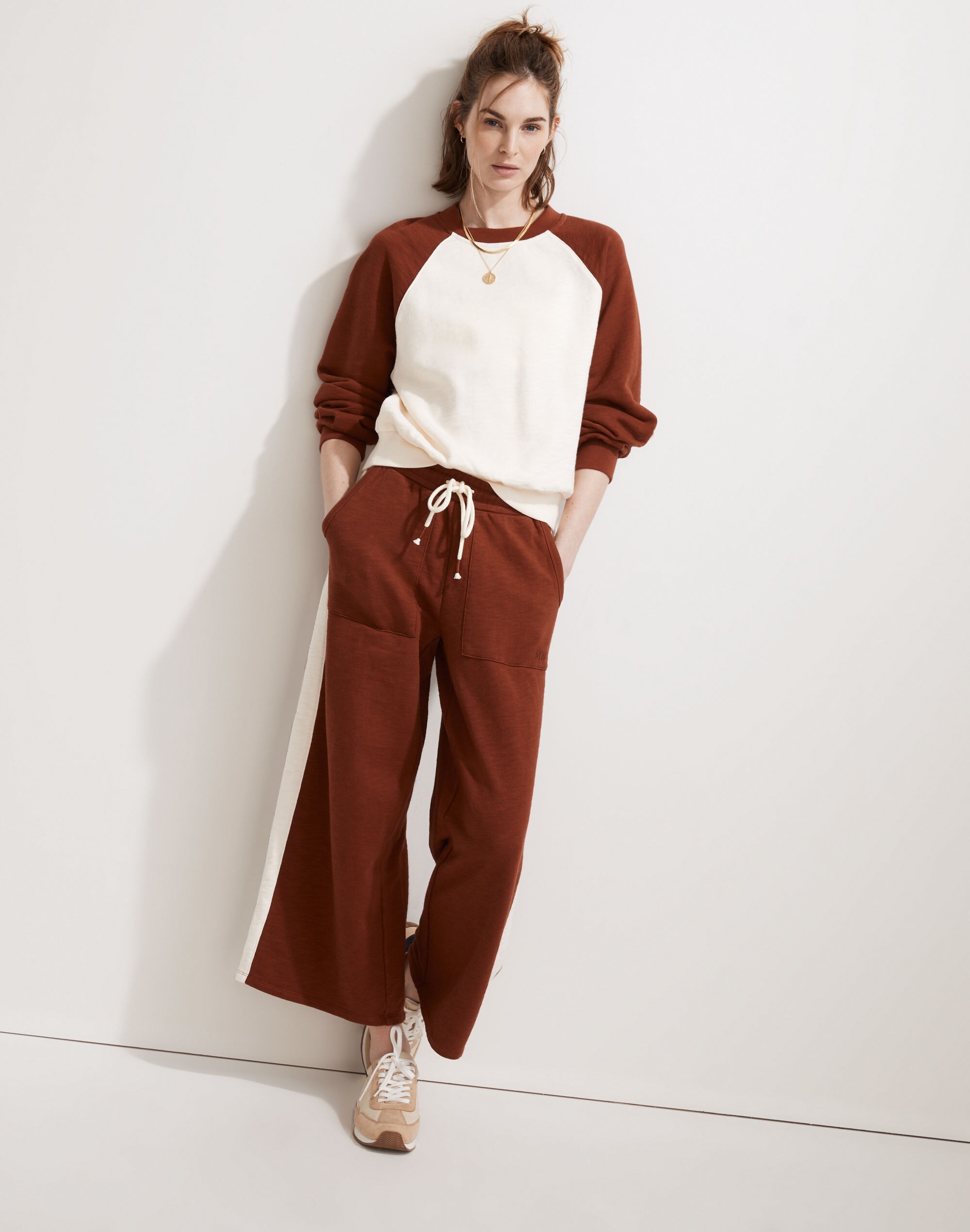 mwl colorblock baseball sweatshirt
