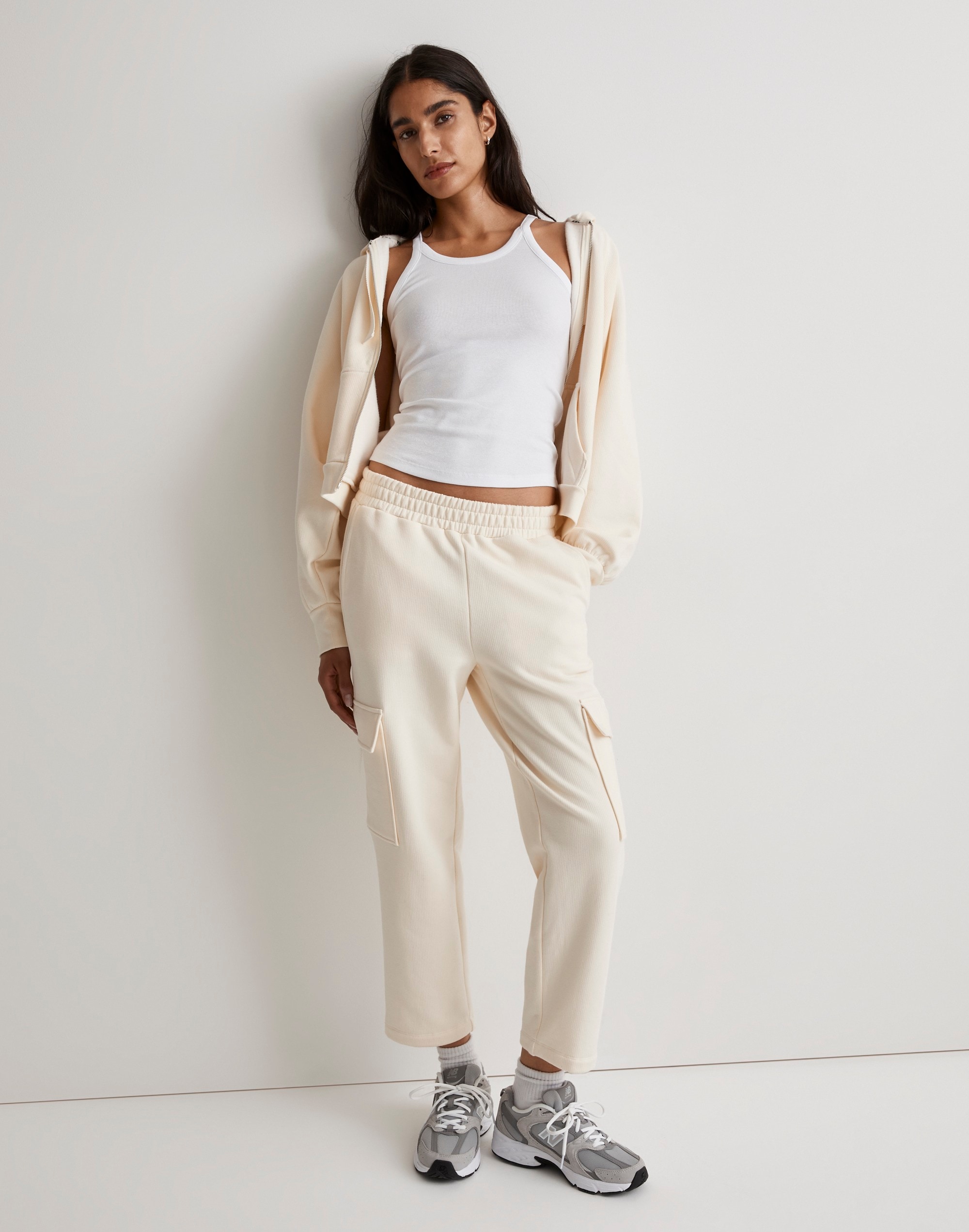 Brushed Pull-On Cargo Pants