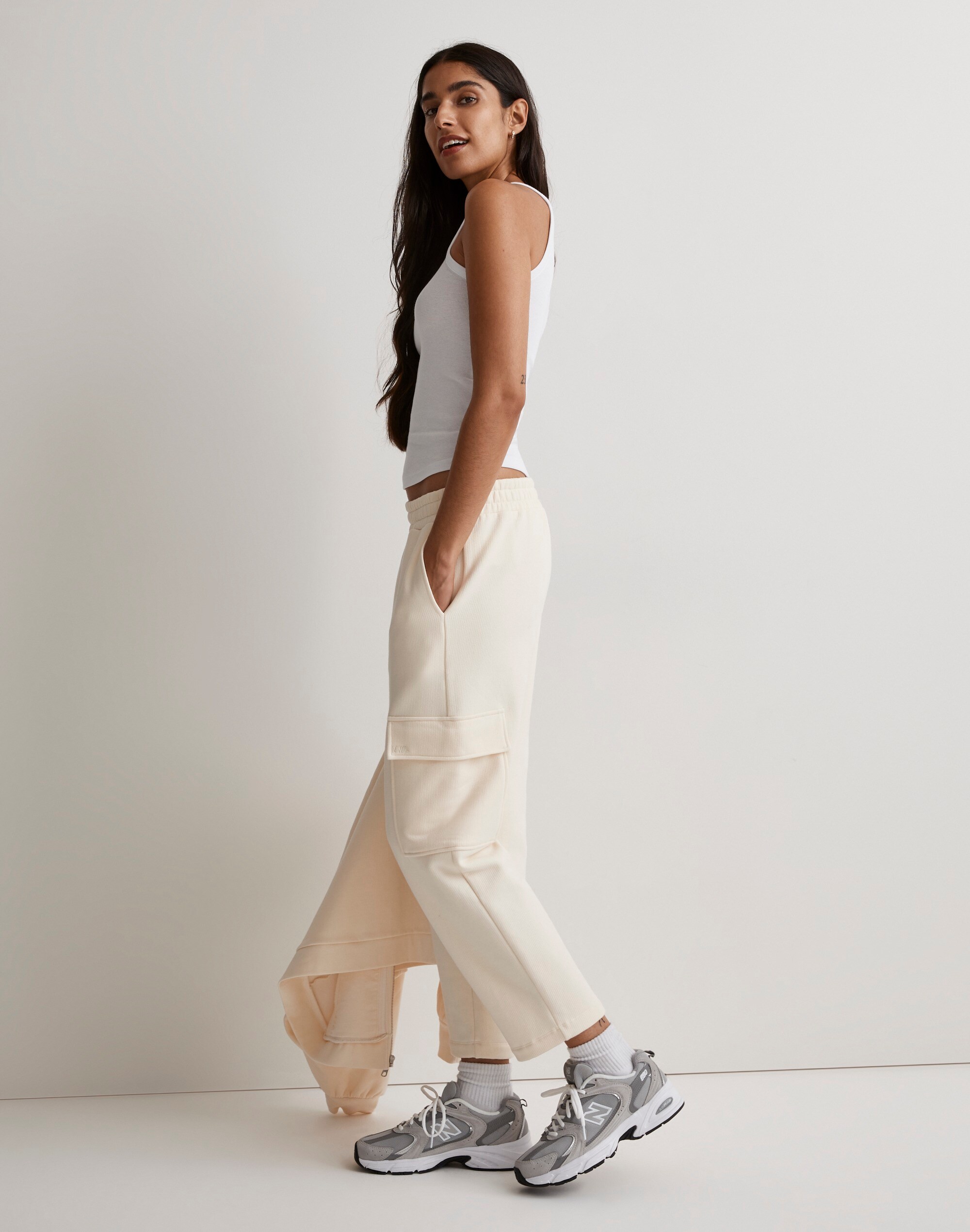 Brushed Pull-On Cargo Pants