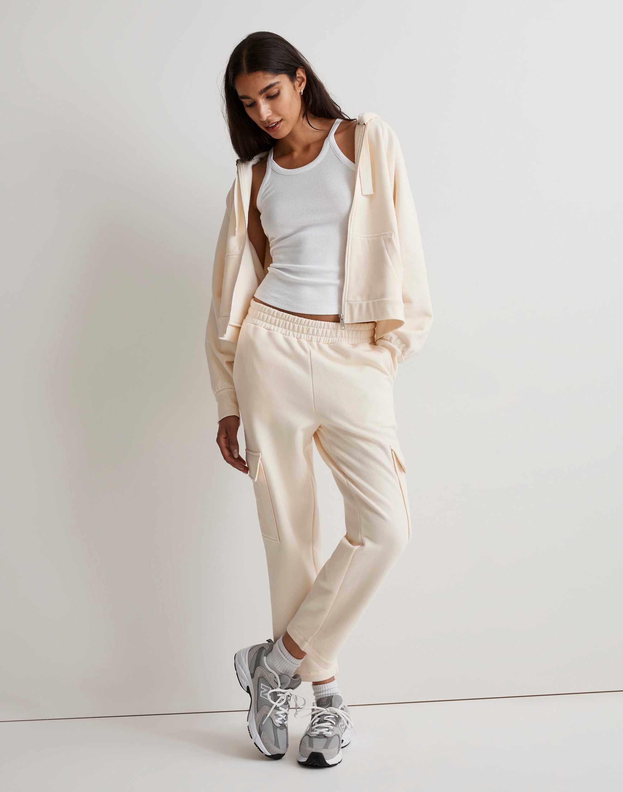 Brushed Pull-On Cargo Pants