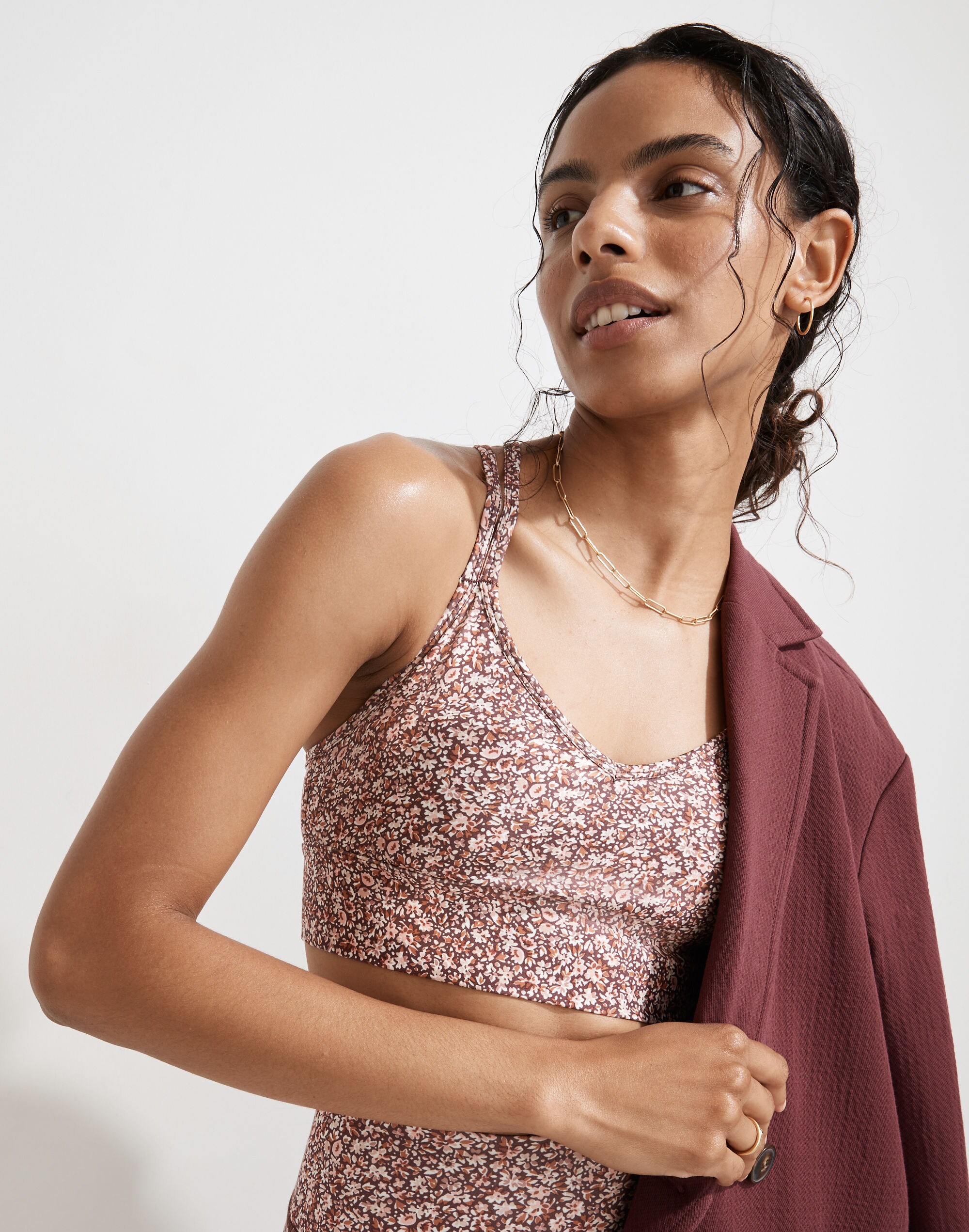 MWL Flex Strappy Sports Bra in Cottage Garden