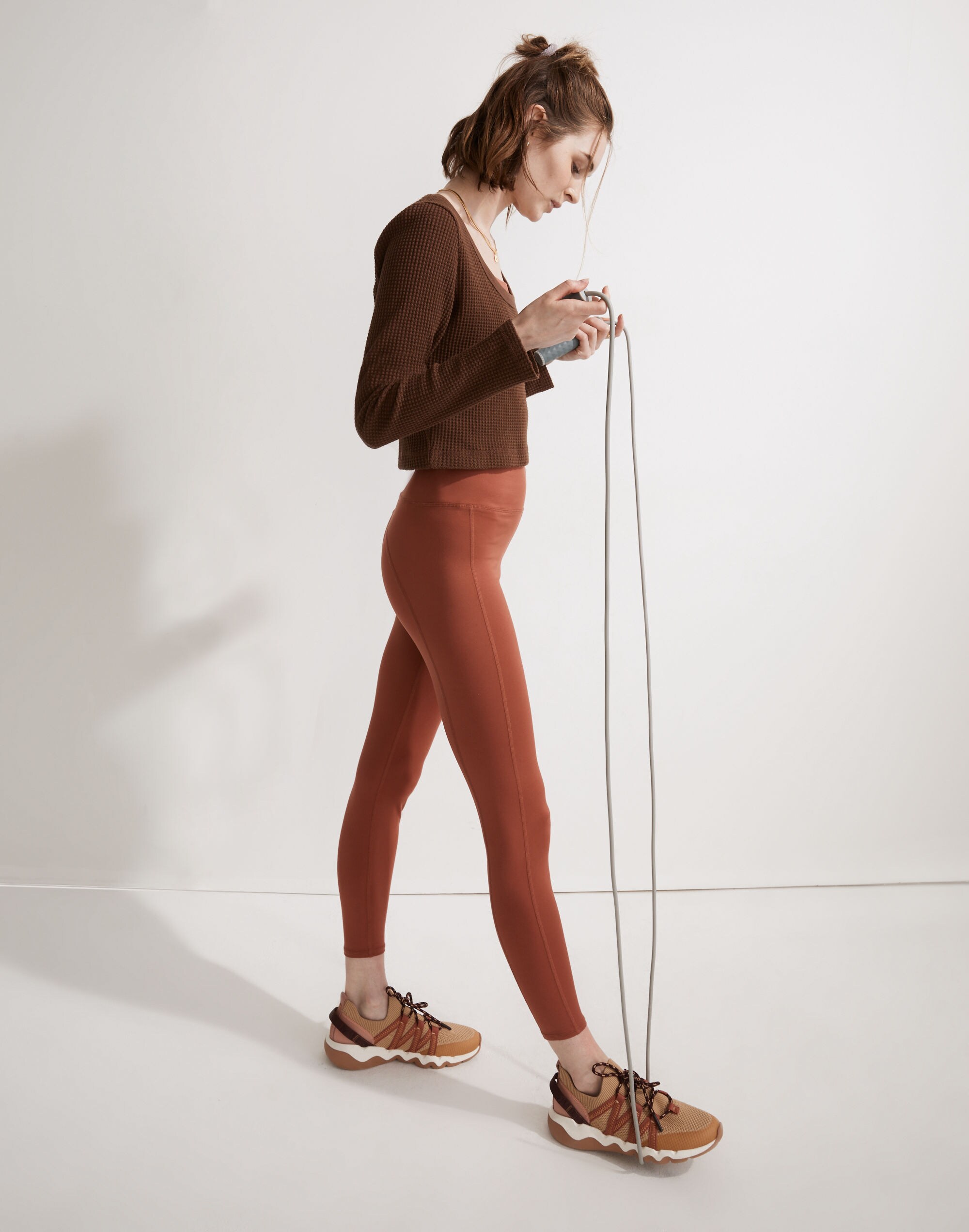 MWL Waffle Long-Sleeve Crop Tee