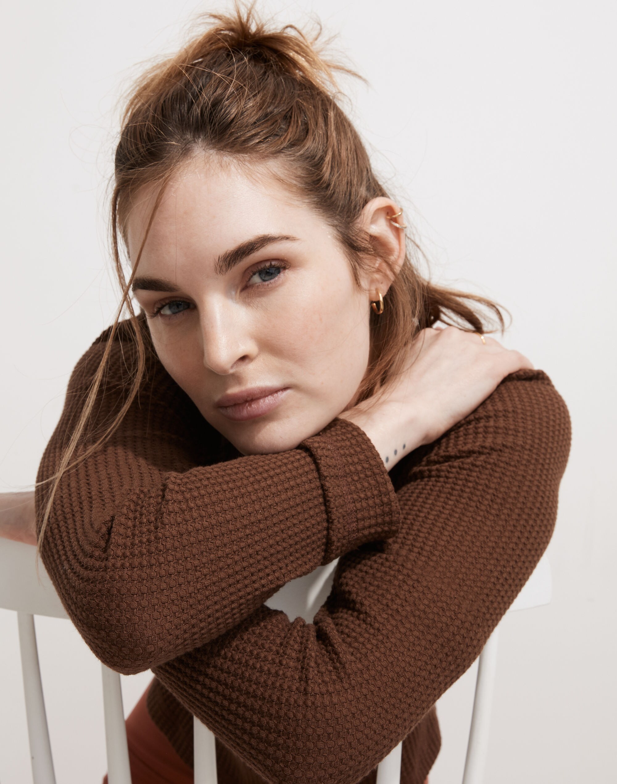 MWL Waffle Long-Sleeve Crop Tee