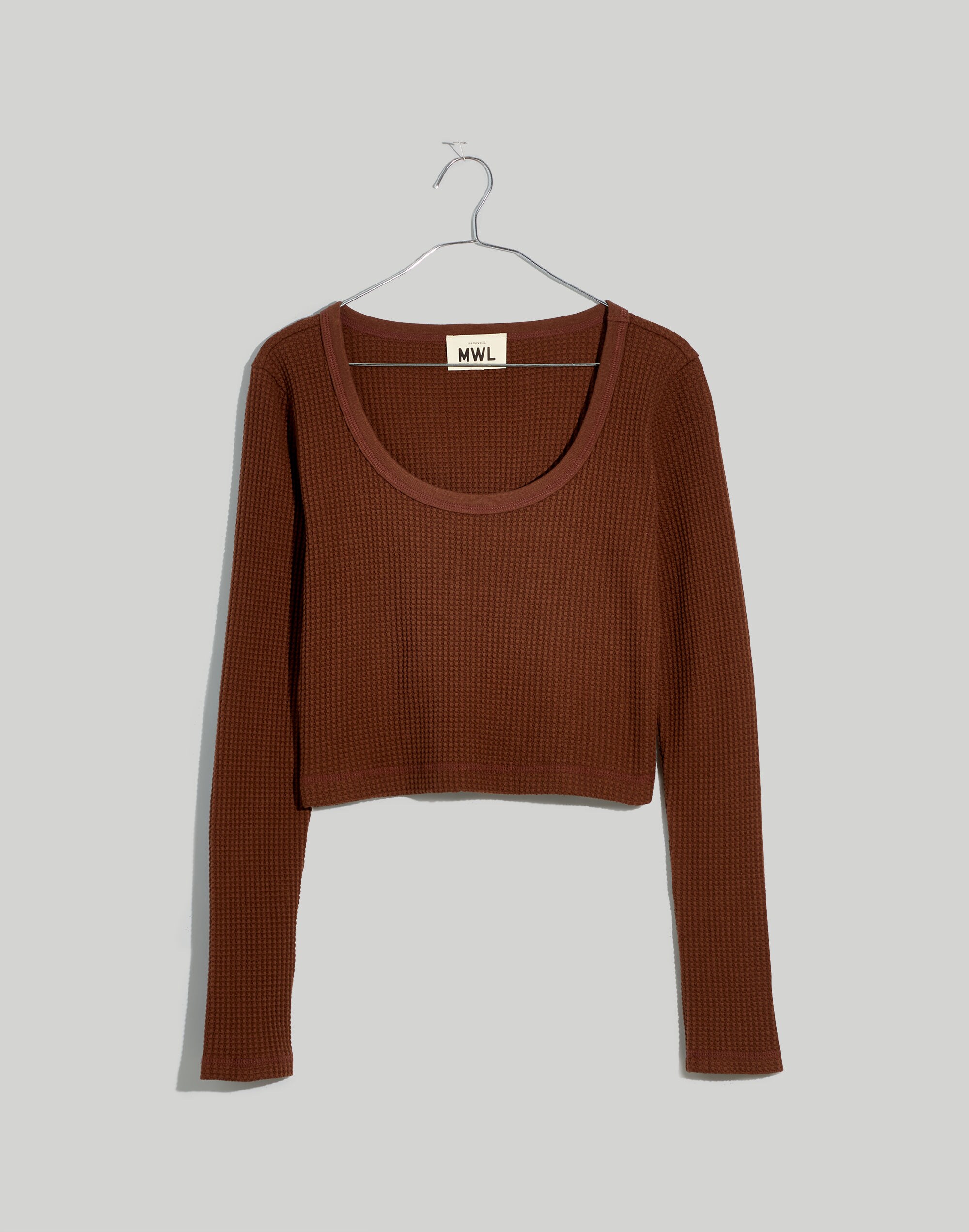 MWL Waffle Long-Sleeve Crop Tee