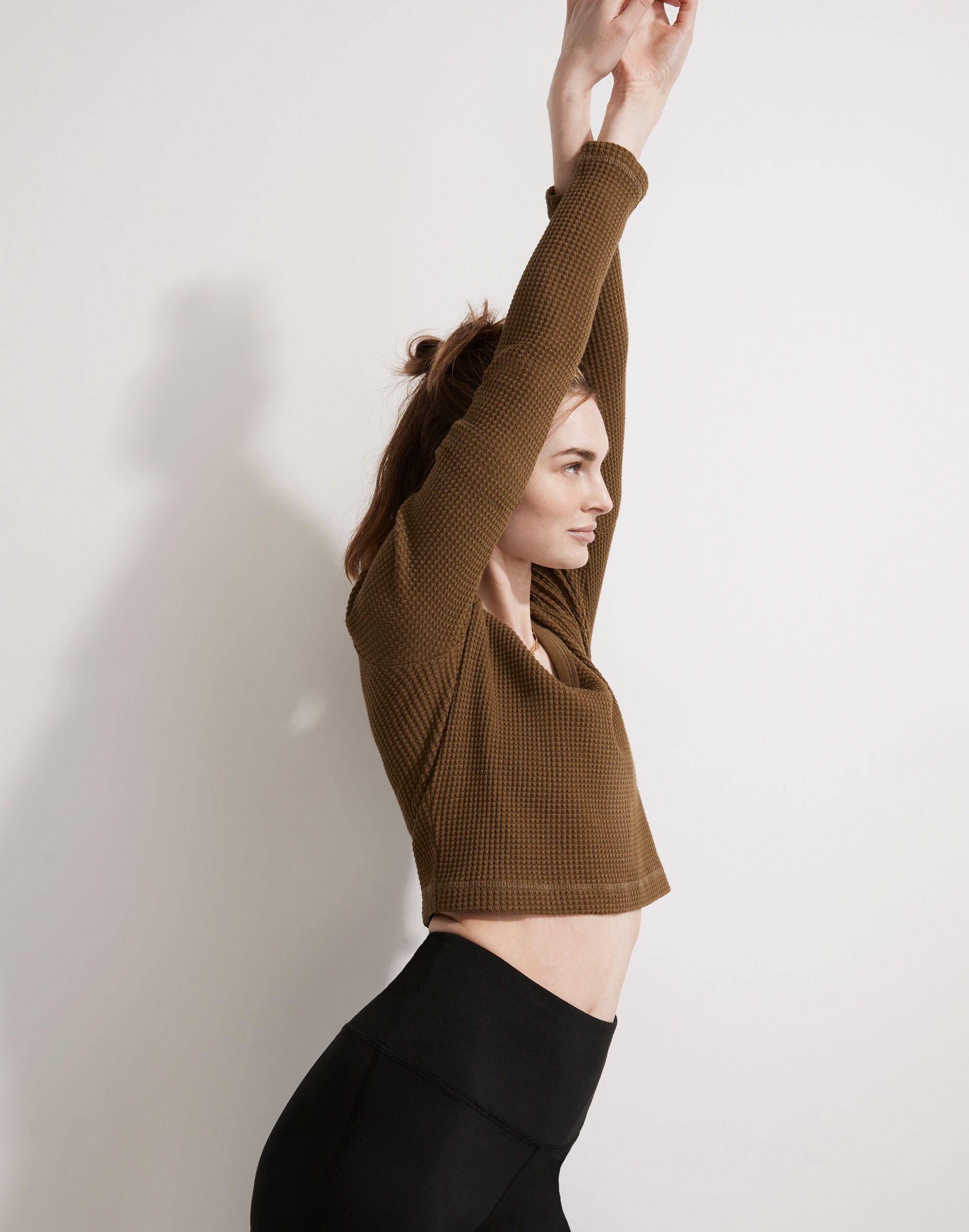 MWL Waffle Long-Sleeve Crop Tee