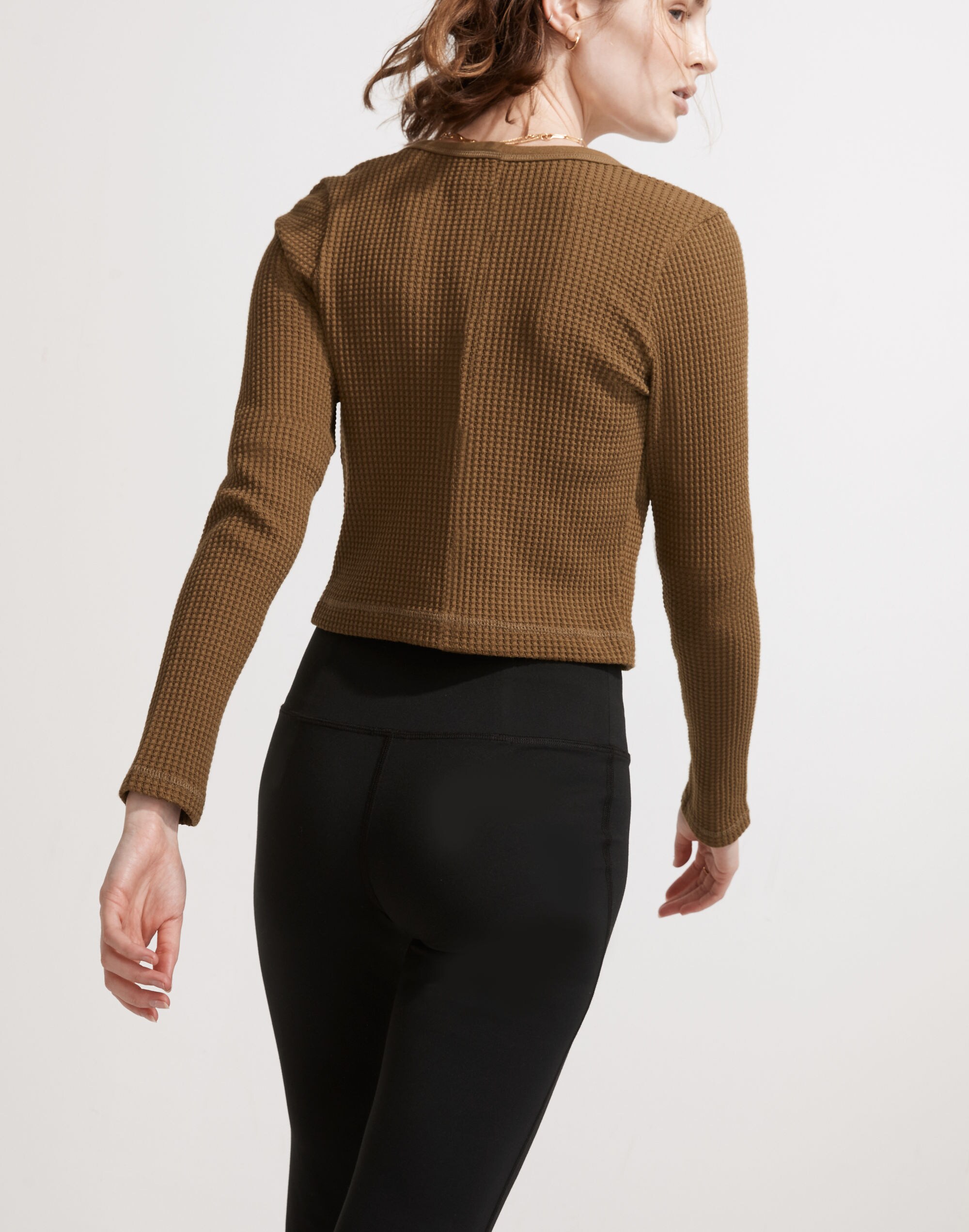 MWL Waffle Long-Sleeve Crop Tee