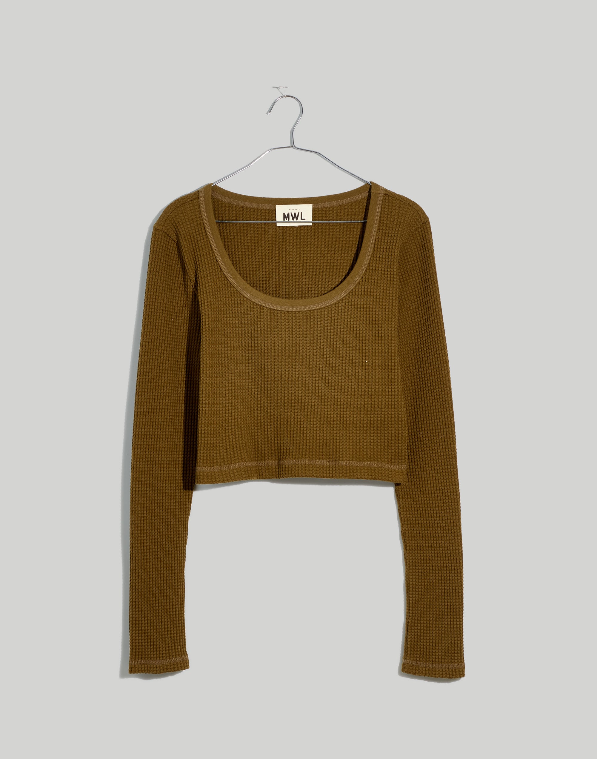 MWL Waffle Long-Sleeve Crop Tee
