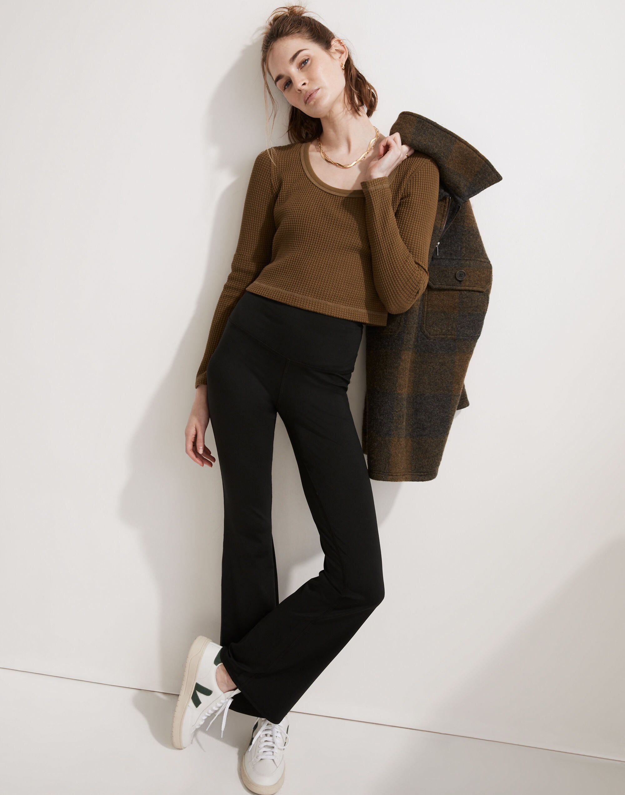 MWL Waffle Long-Sleeve Crop Tee