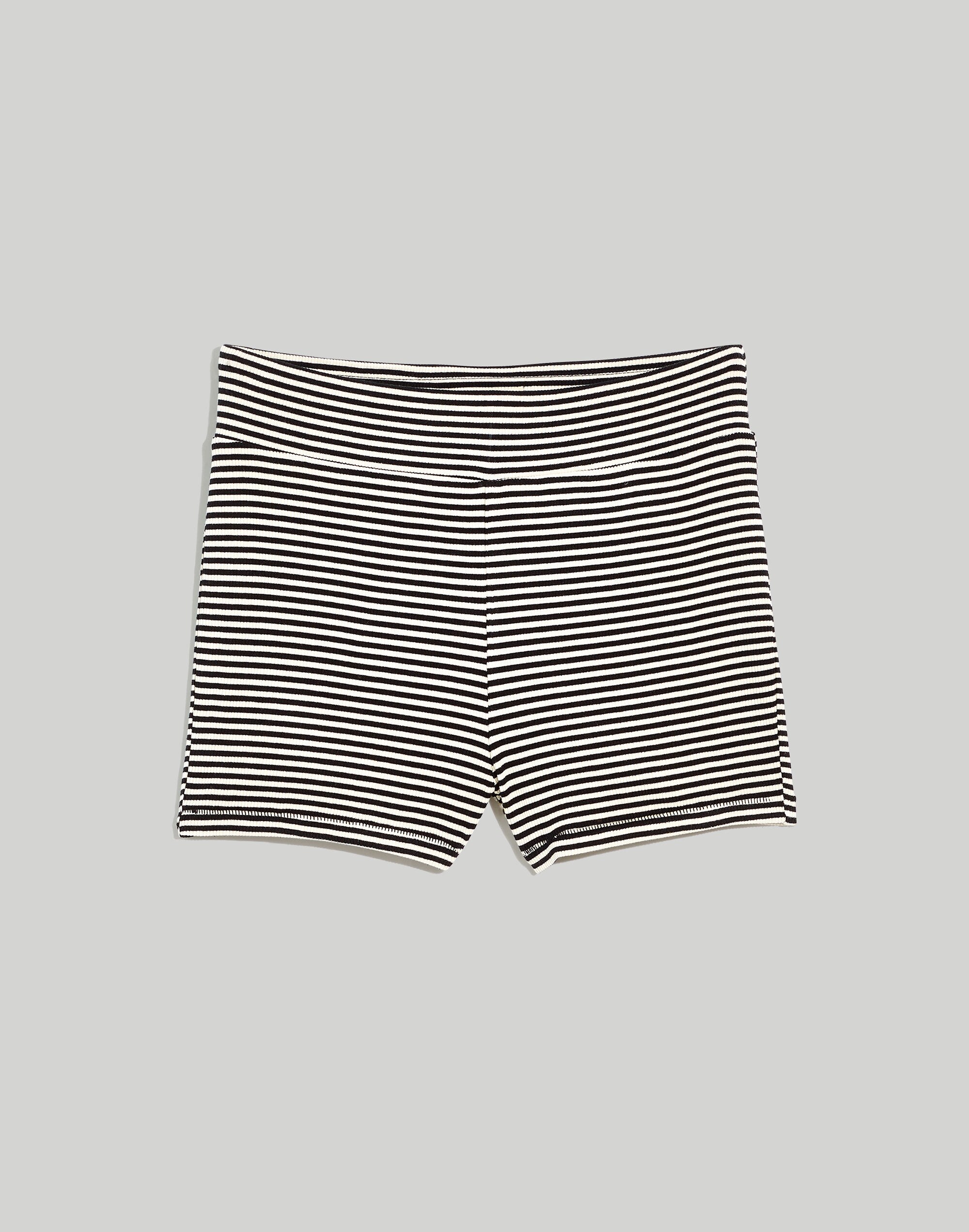 Ribbed Pajama Short Shorts in Stripe
