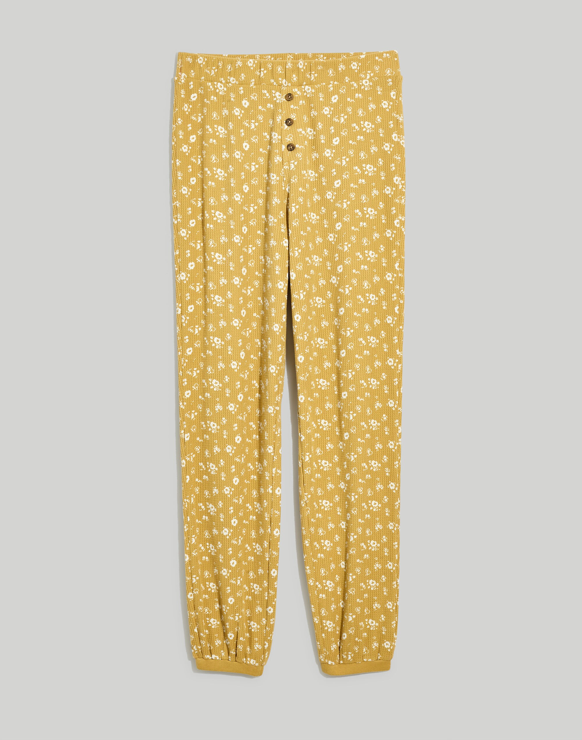 Waffle Knit Jogger Pajama Pants in Hillcrest Floral