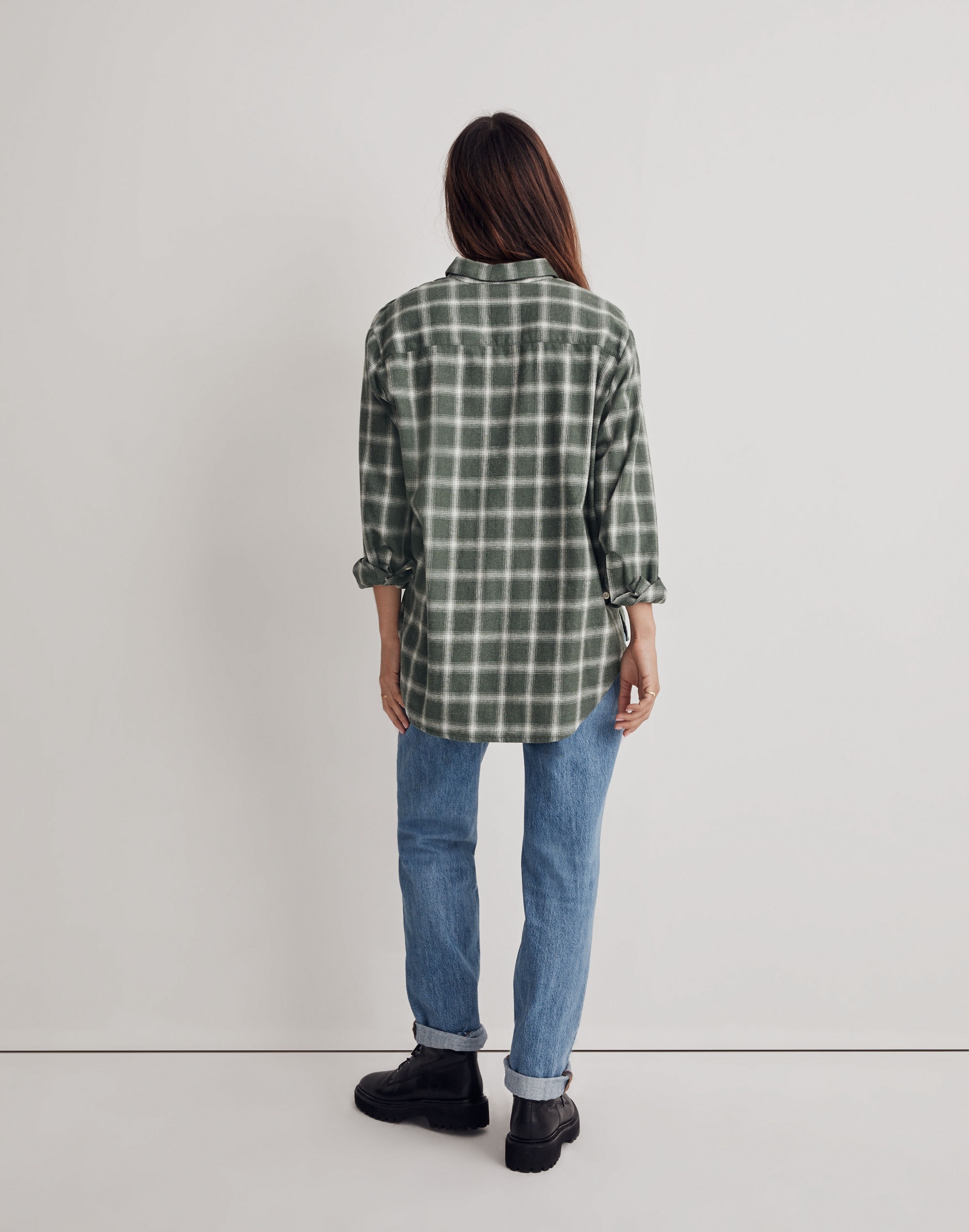 Oversized Ex-Boyfriend Shirt in Delford Plaid