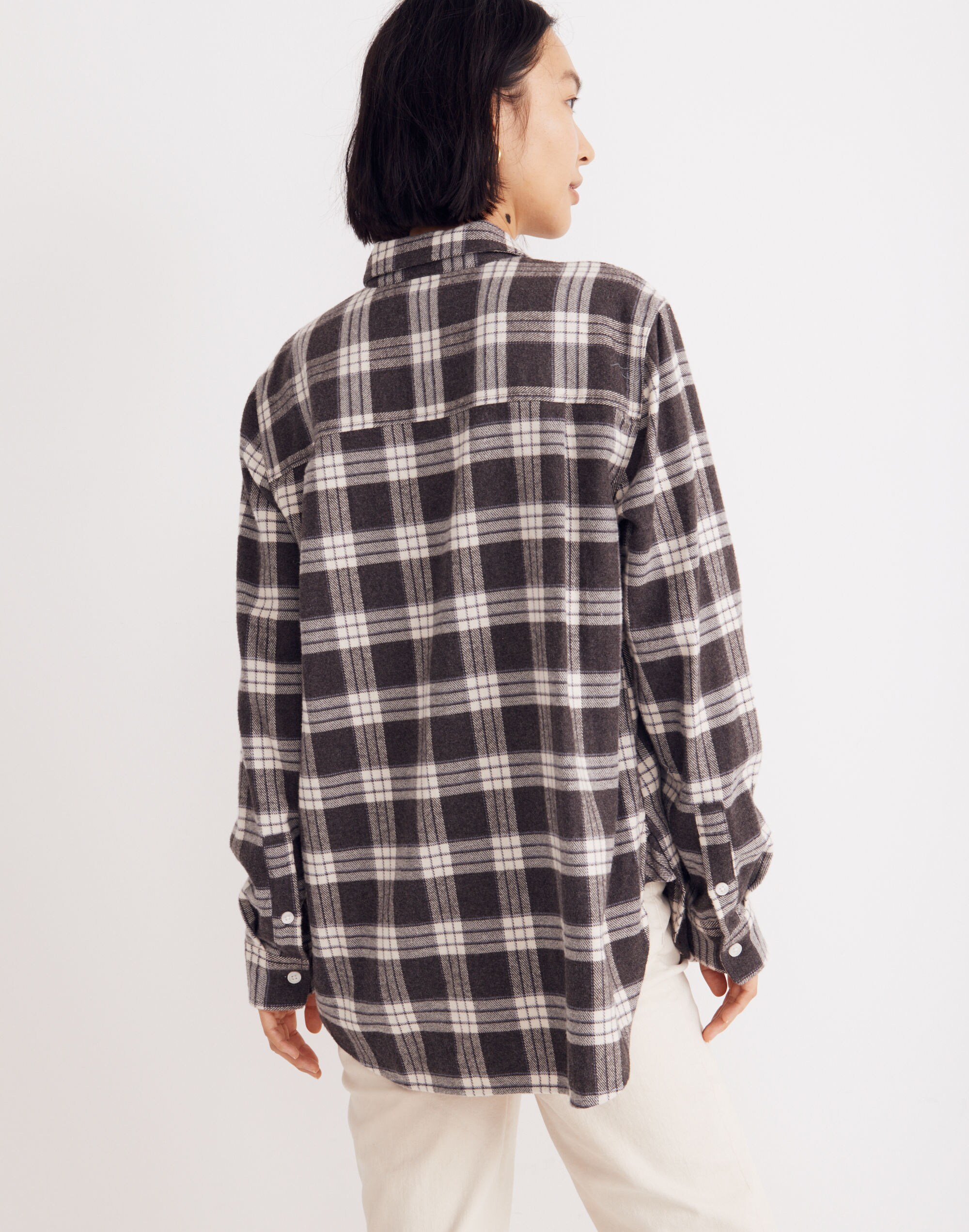 Oversized Ex-Boyfriend Swing Shirt in Pinella Plaid