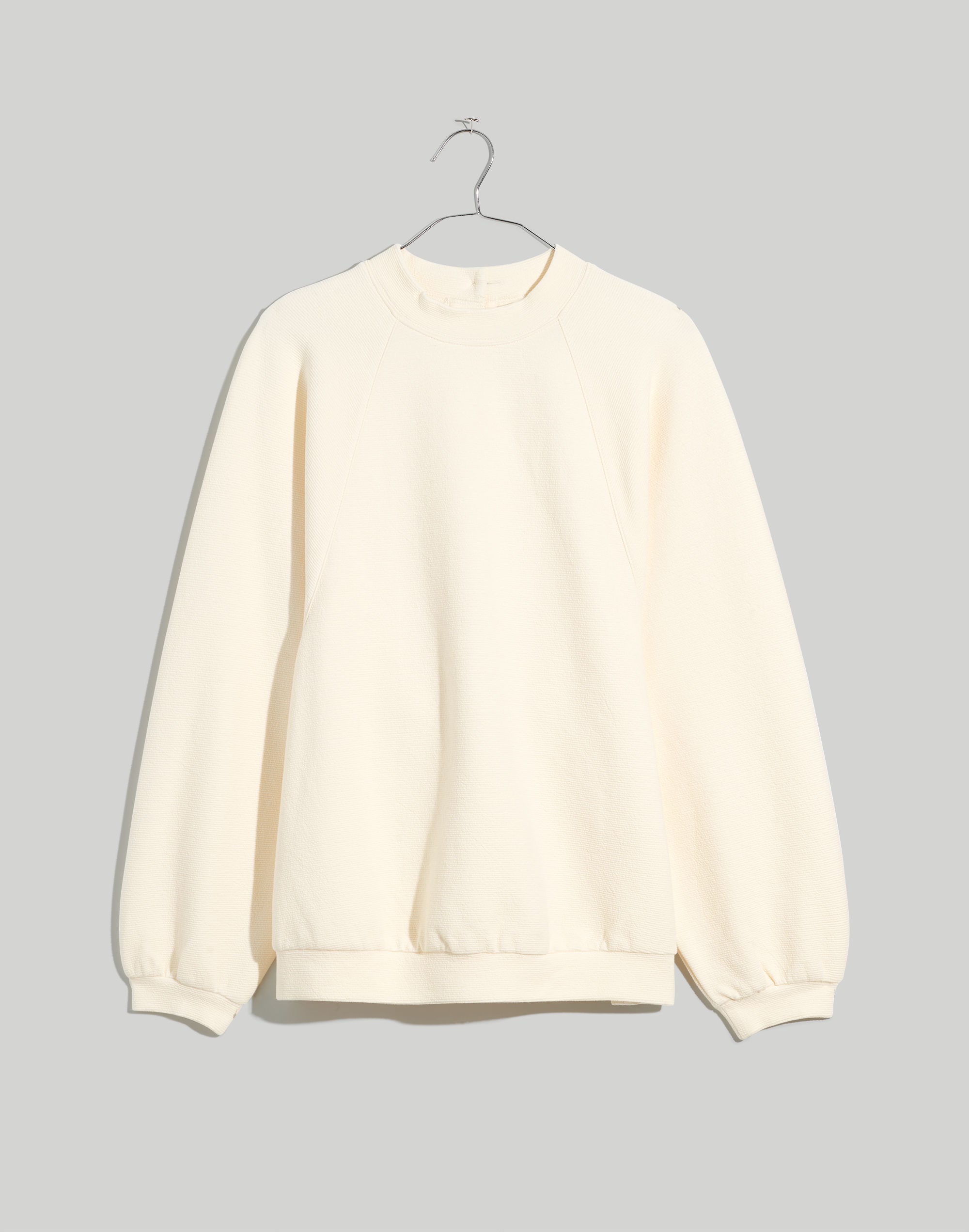 Button-Back Mockneck Top