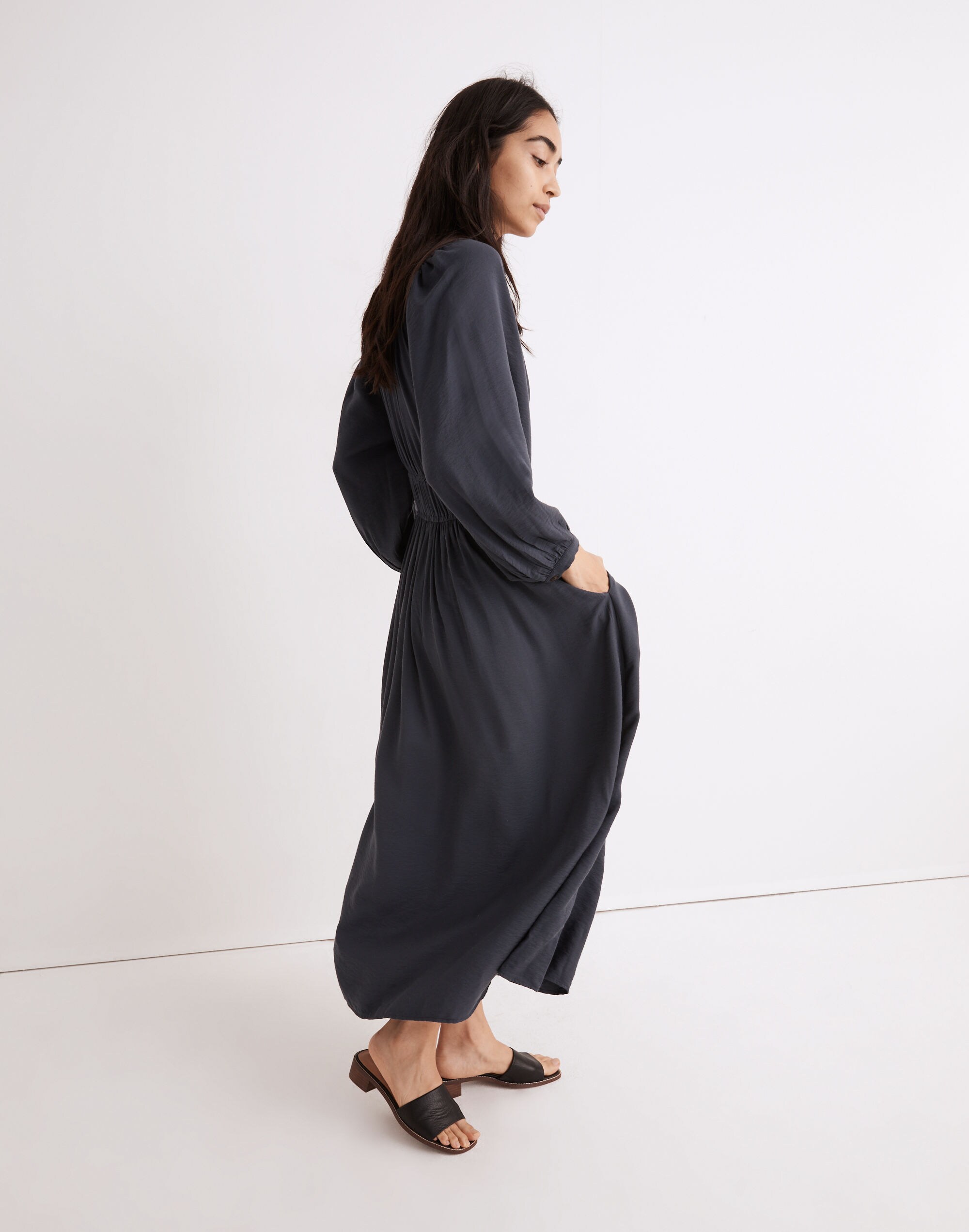 Twill Sophia Midi Dress