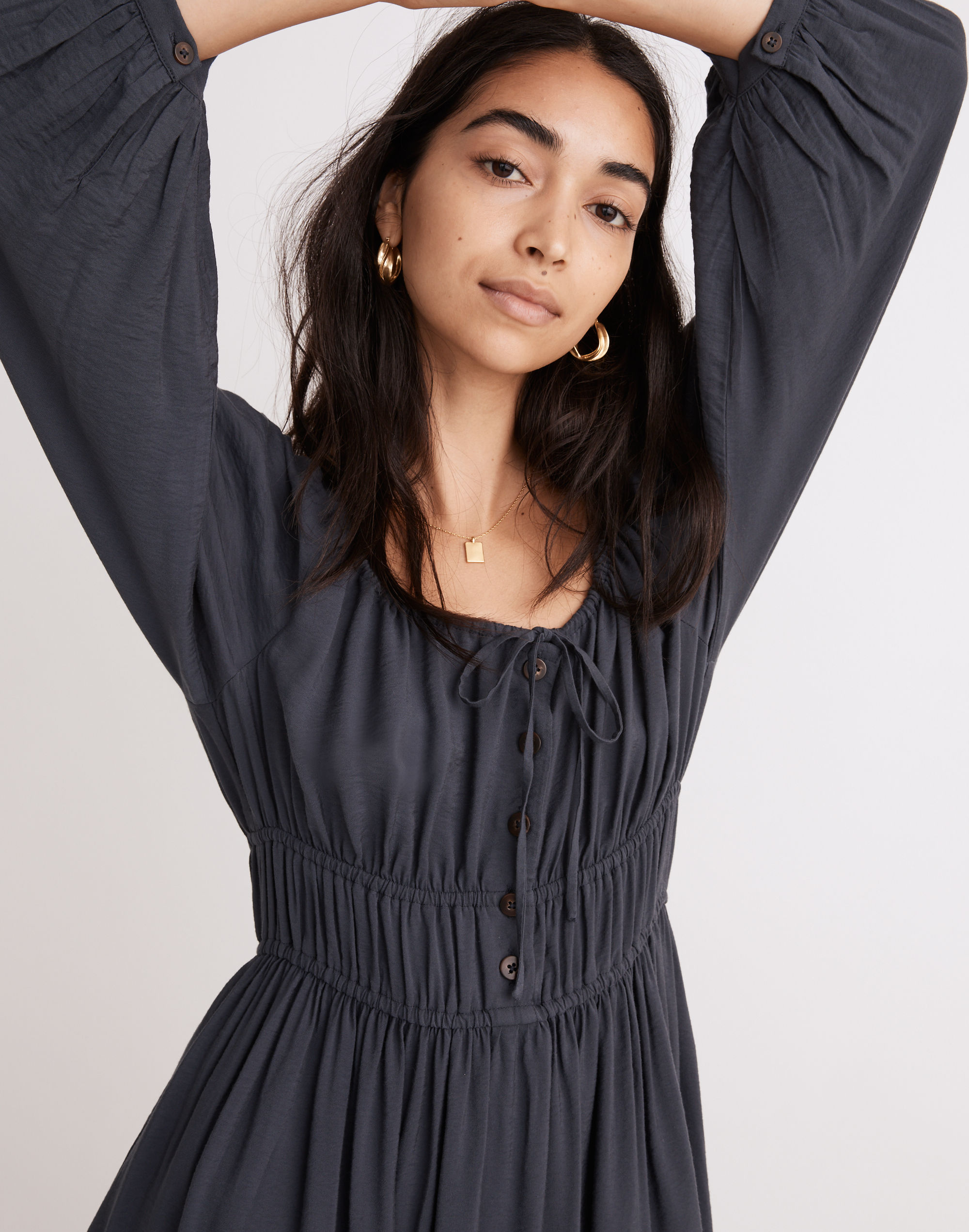 Twill Sophia Midi Dress